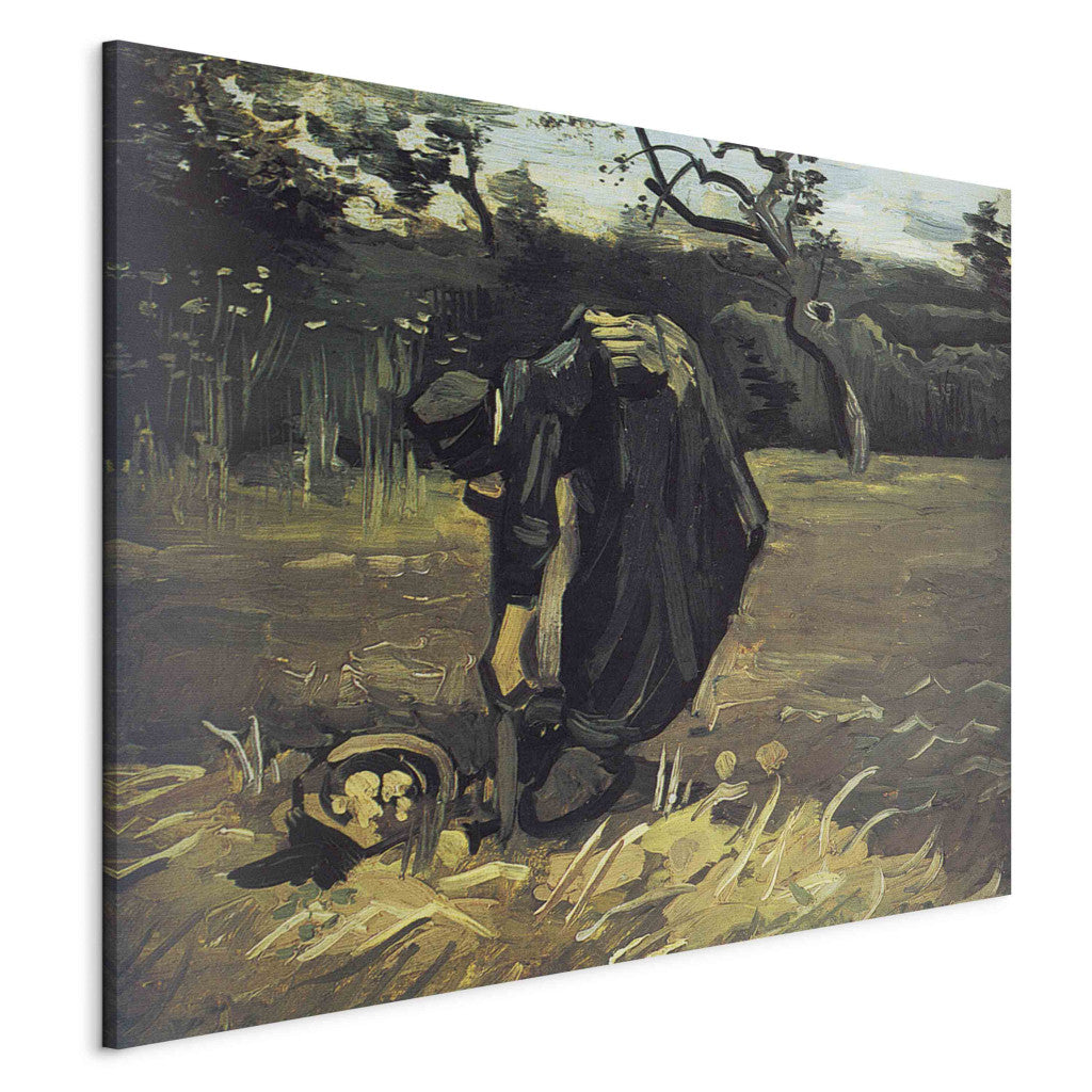 Gleznas reprodukcija - Vincent van Gogh - Peasant woman digging potatoes