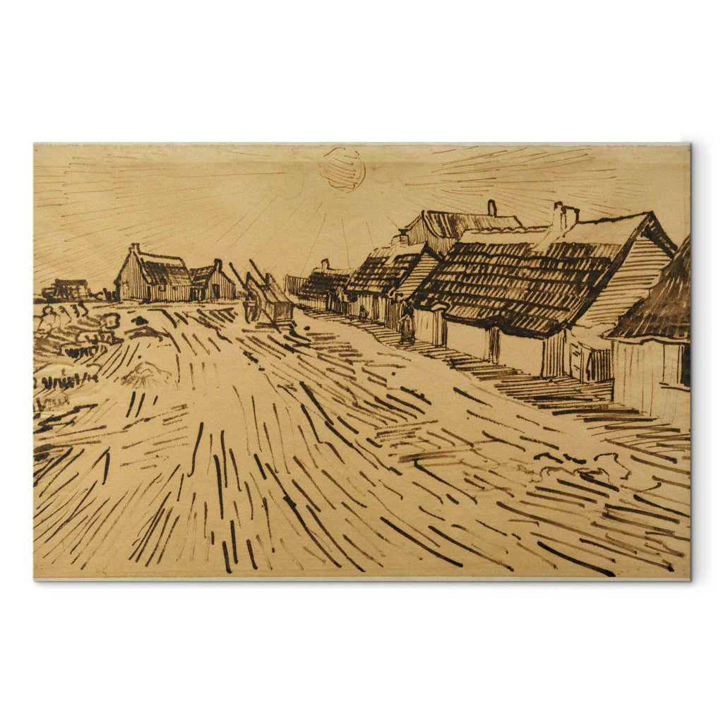 Gleznas reprodukcija - Vincent van Gogh - Row of Cottages in Les Saintes -Mariesdela -Mer