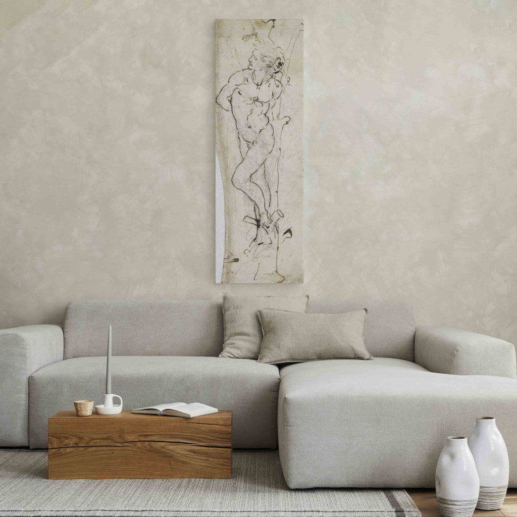 Gleznas reprodukcija - Leonardo da Vinci - Study of St. Sebastian