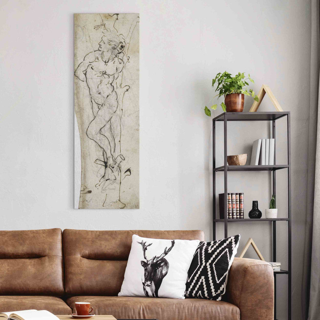 Gleznas reprodukcija - Leonardo da Vinci - Study of St. Sebastian