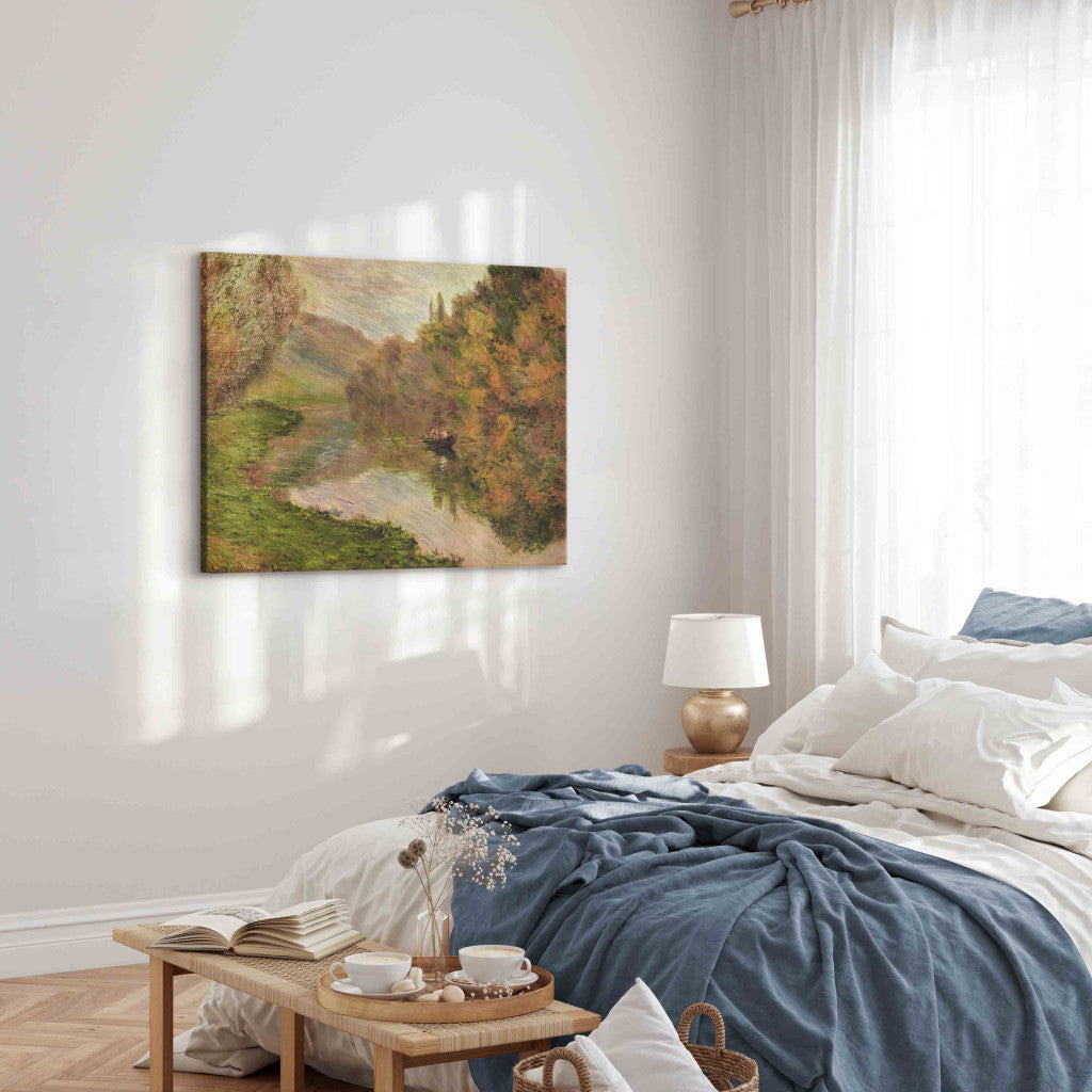 Gleznas reprodukcija - Claude Monet - Barque sur la Seine a  Jeufosse