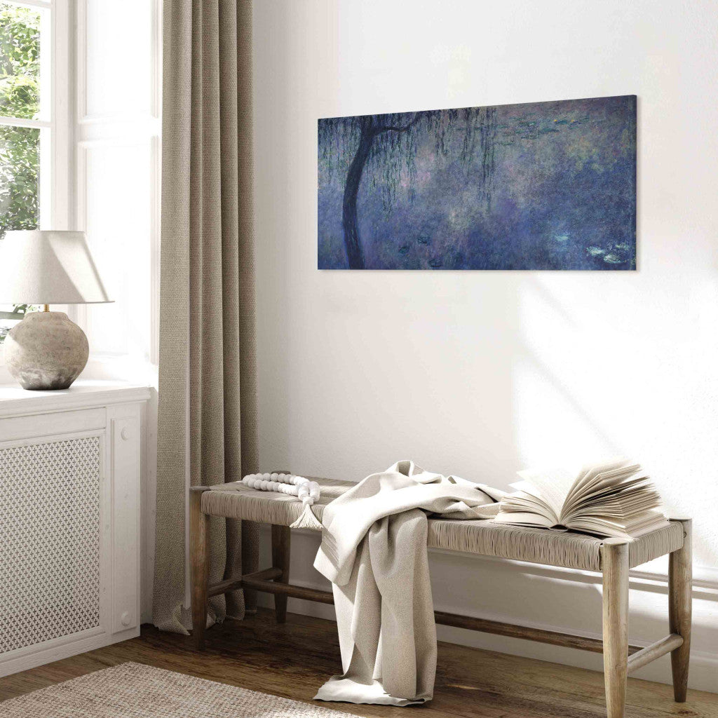 Gleznas reprodukcija - Claude Monet - Waterlilies: Two Weeping Willows, left section