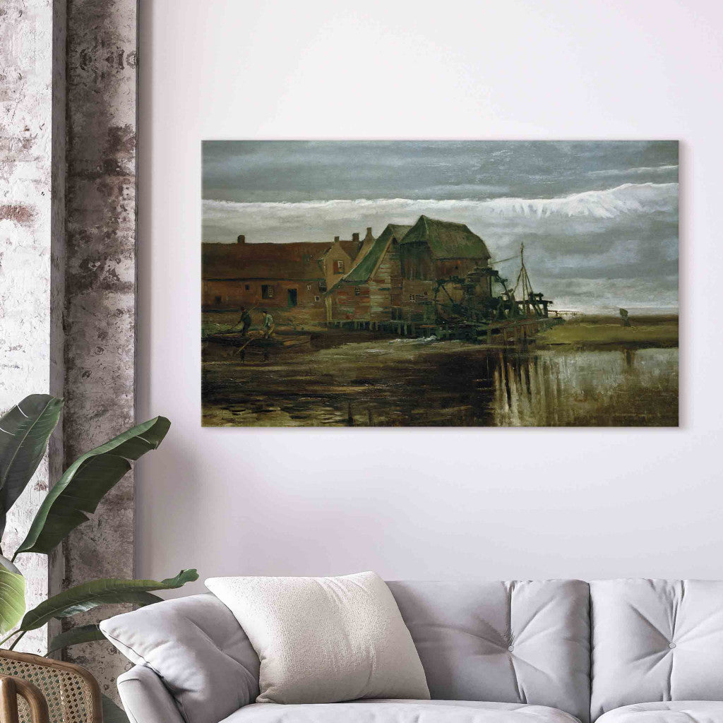 Gleznas reprodukcija - Vincent van Gogh - Watermill at Gennep