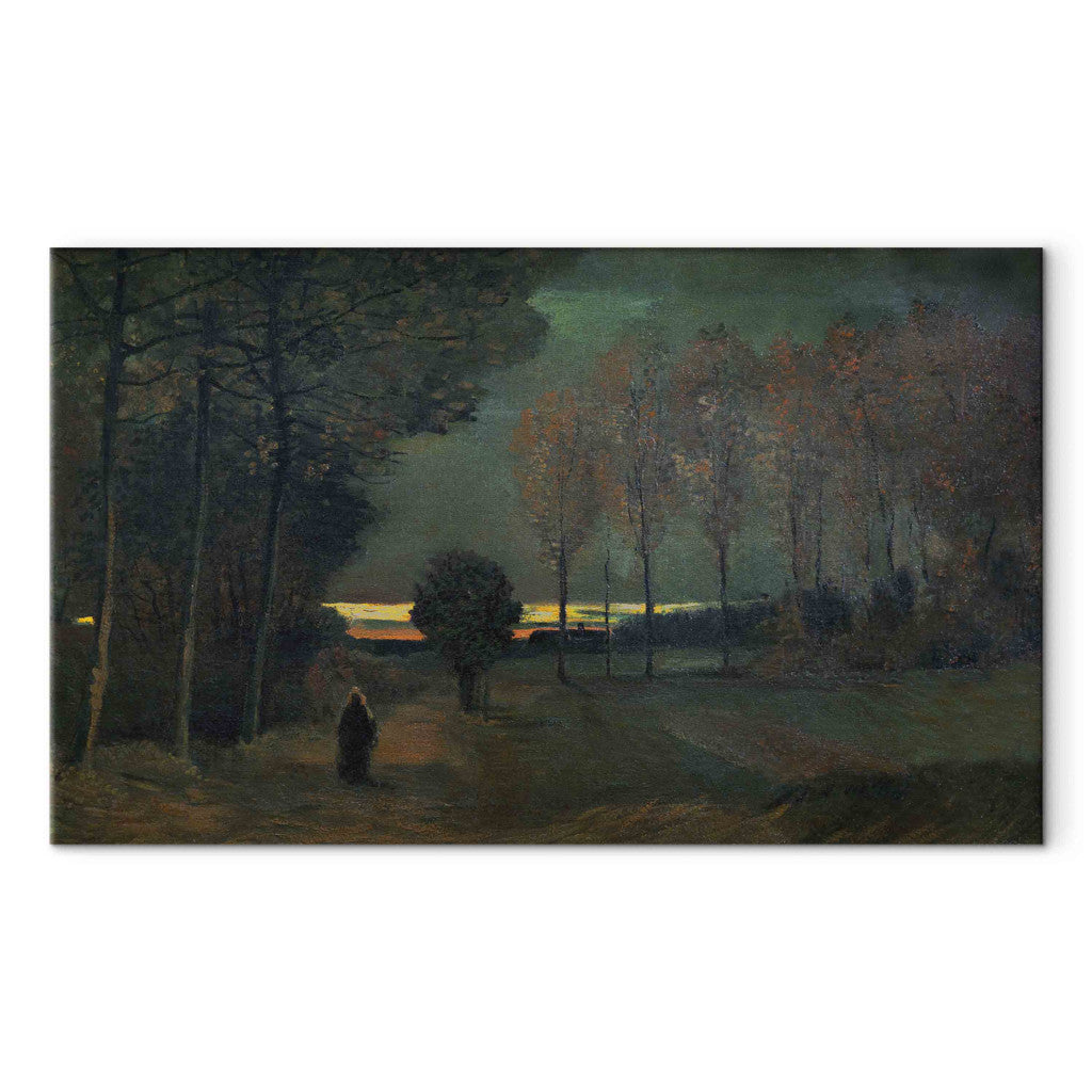 Gleznas reprodukcija - Vincent van Gogh - Autumn landscape in the evening