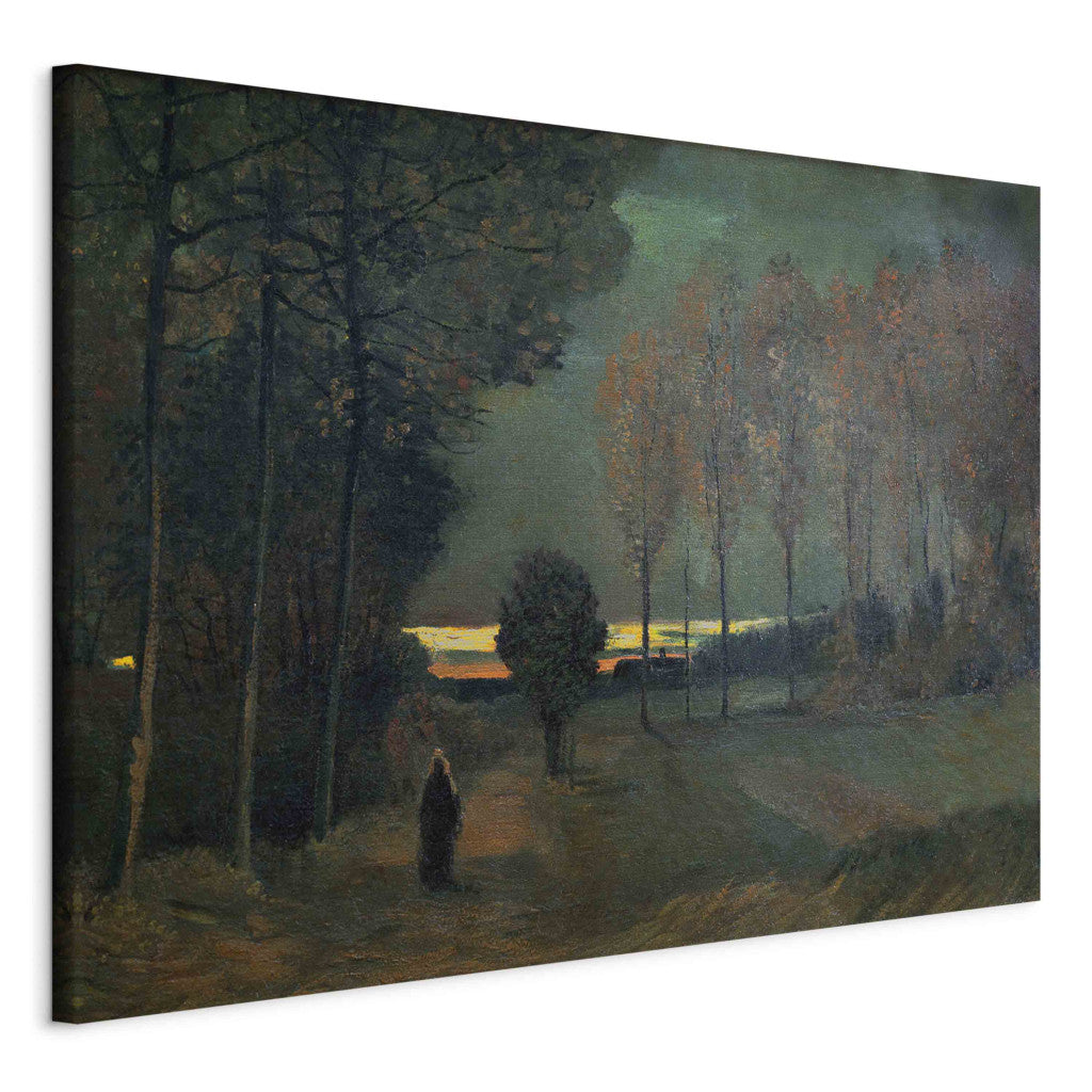 Gleznas reprodukcija - Vincent van Gogh - Autumn landscape in the evening