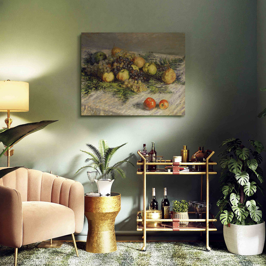 Gleznas reprodukcija - Claude Monet - Pears and grapes
