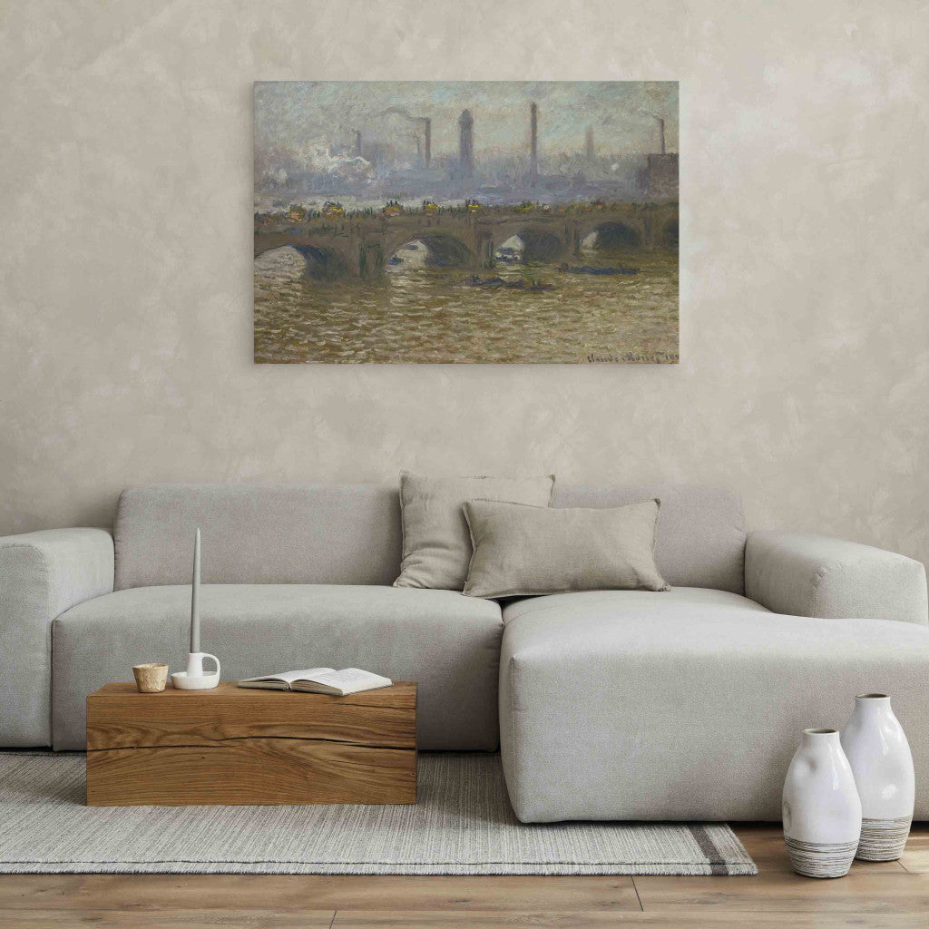 Gleznas reprodukcija - Claude Monet - Waterloo Bridge, temps gris