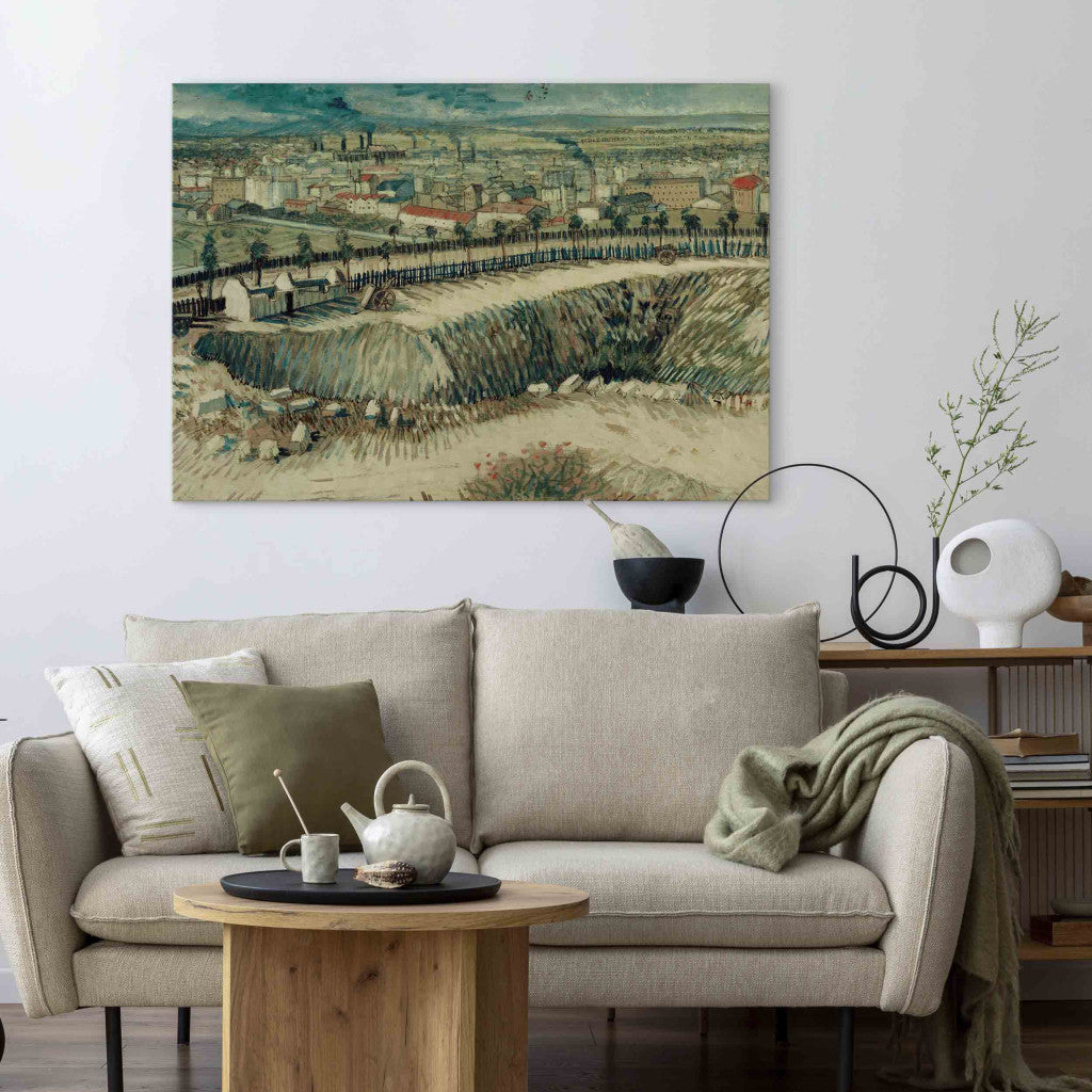 Gleznas reprodukcija - Vincent van Gogh - Industrial landscape -on the outskirts of Paris near Montmartre