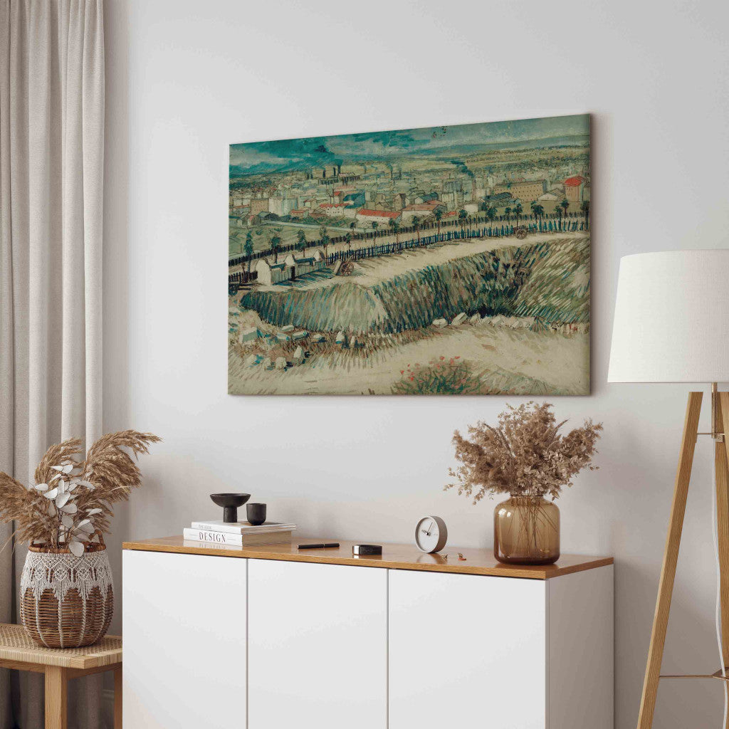 Gleznas reprodukcija - Vincent van Gogh - Industrial landscape -on the outskirts of Paris near Montmartre