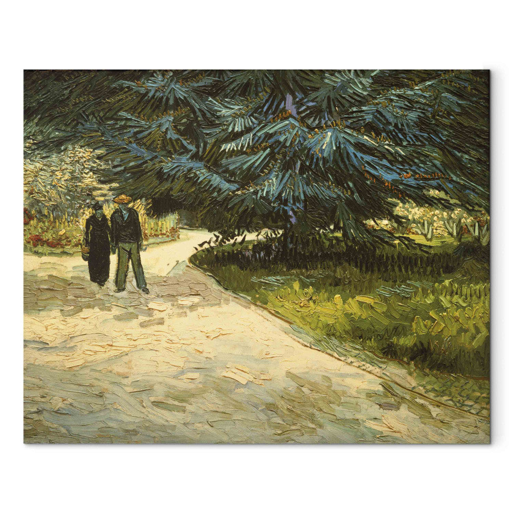 Gleznas reprodukcija - Vincent van Gogh - Public Garden with Couple and Blue Fir Tree: The Poet's Garden III