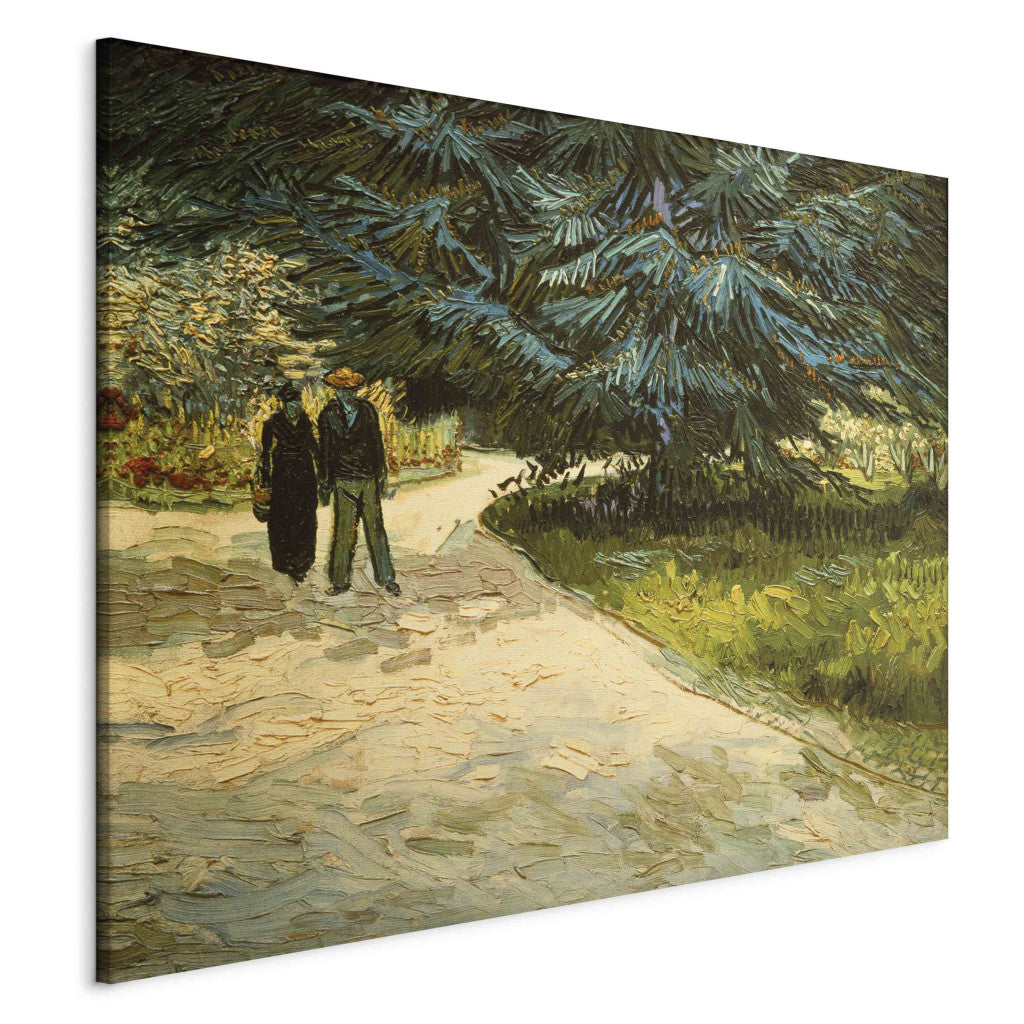 Gleznas reprodukcija - Vincent van Gogh - Public Garden with Couple and Blue Fir Tree: The Poet's Garden III