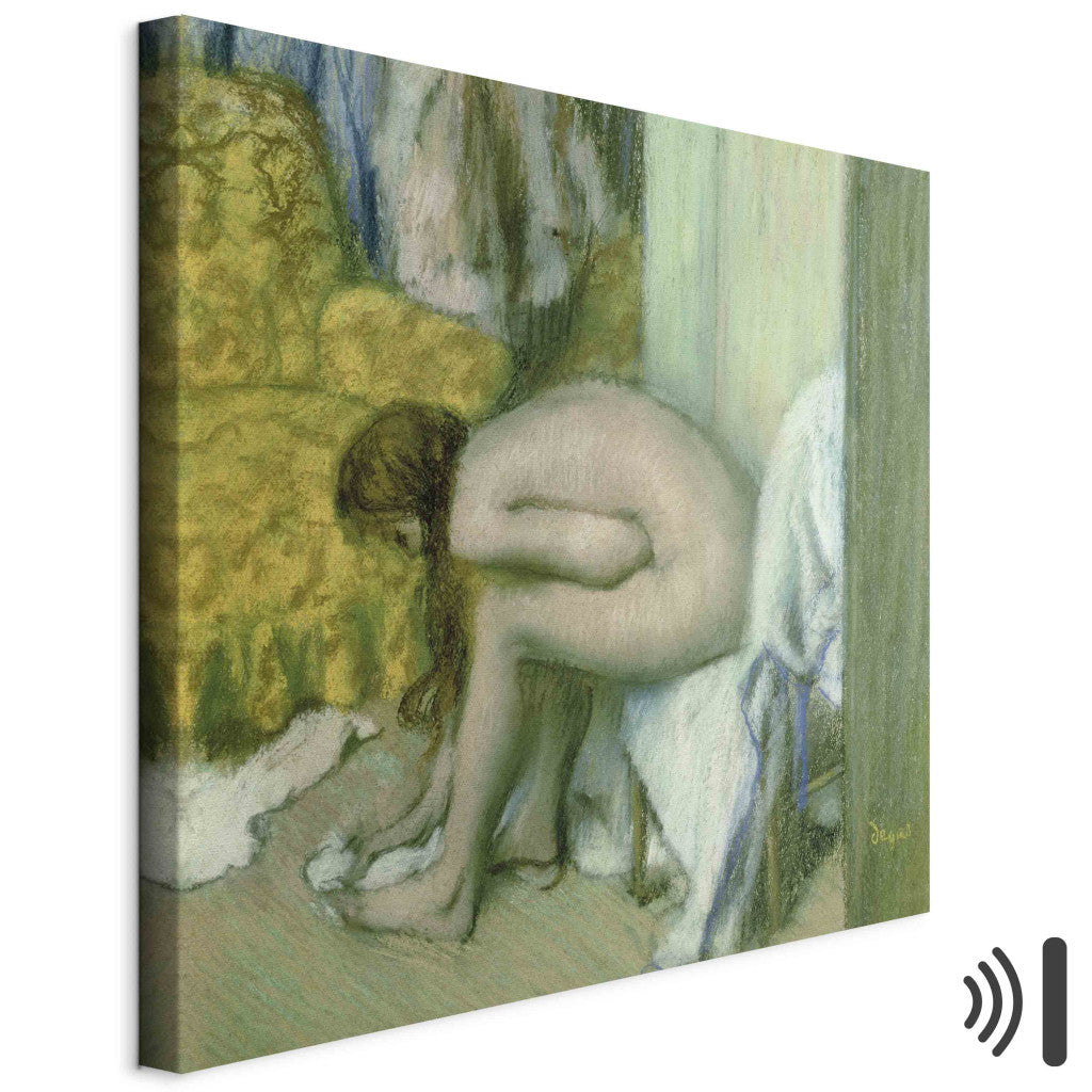 Gleznas reprodukcija - Edgar Degas - After the Bath, Woman Drying her Left Foot