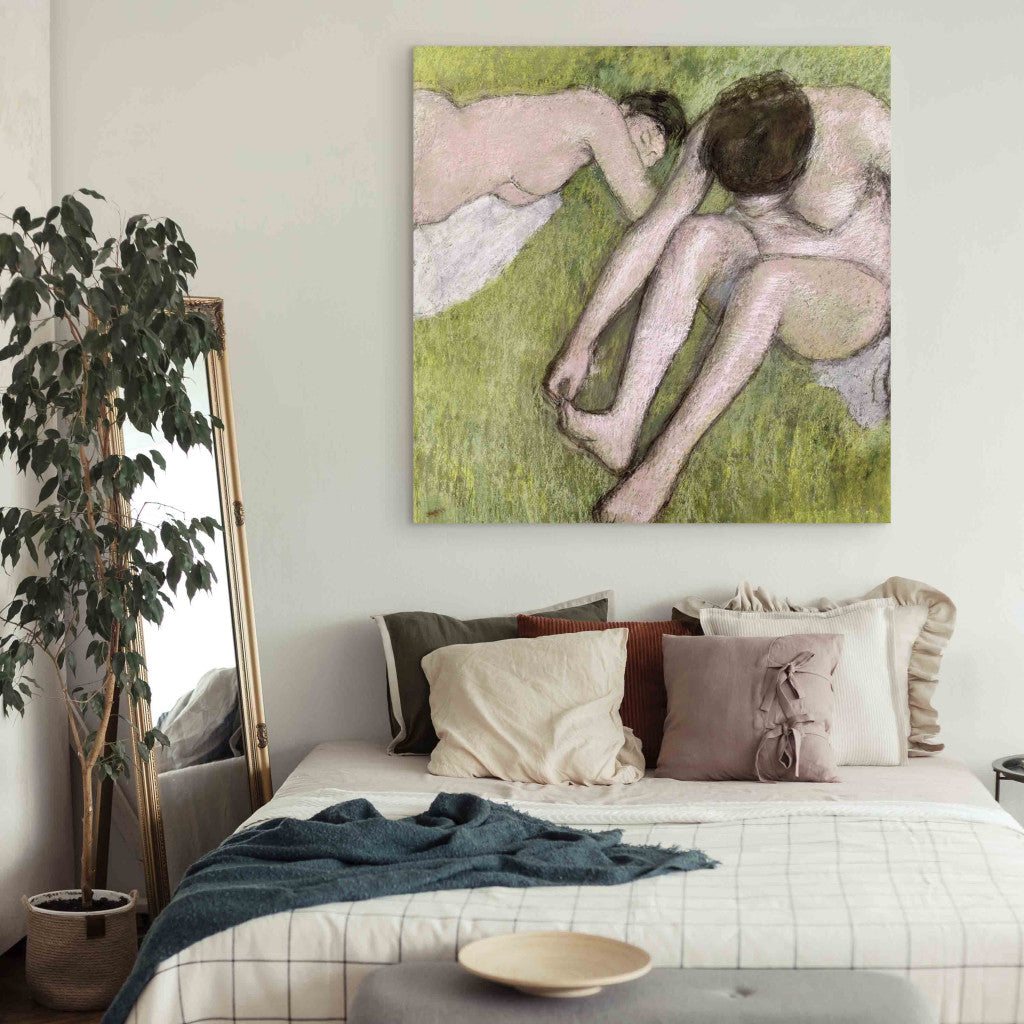 Gleznas reprodukcija - Edgar Degas - Two Bathers on the Grass