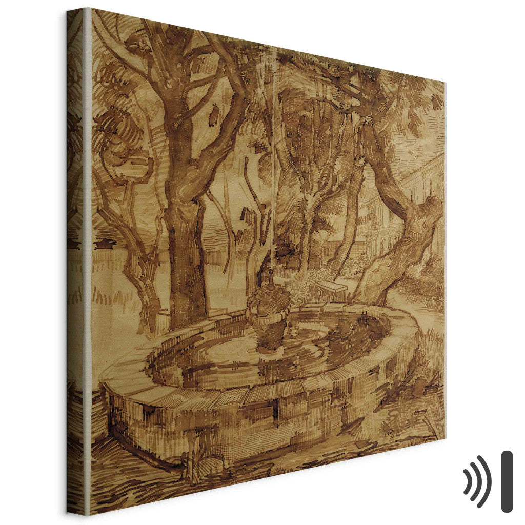 Gleznas reprodukcija - Vincent van Gogh - Fountain in the Garden of the Asylum