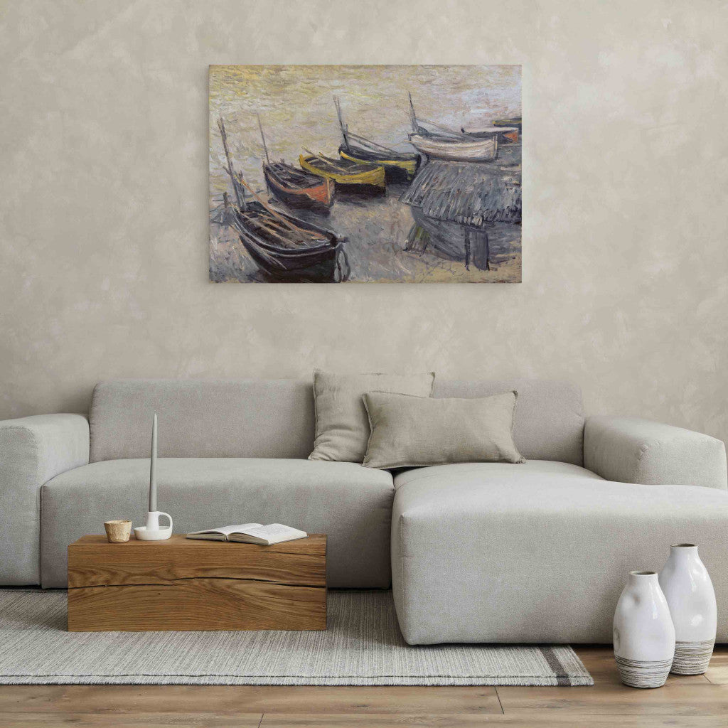 Gleznas reprodukcija - Claude Monet - Bateaux sur la plage