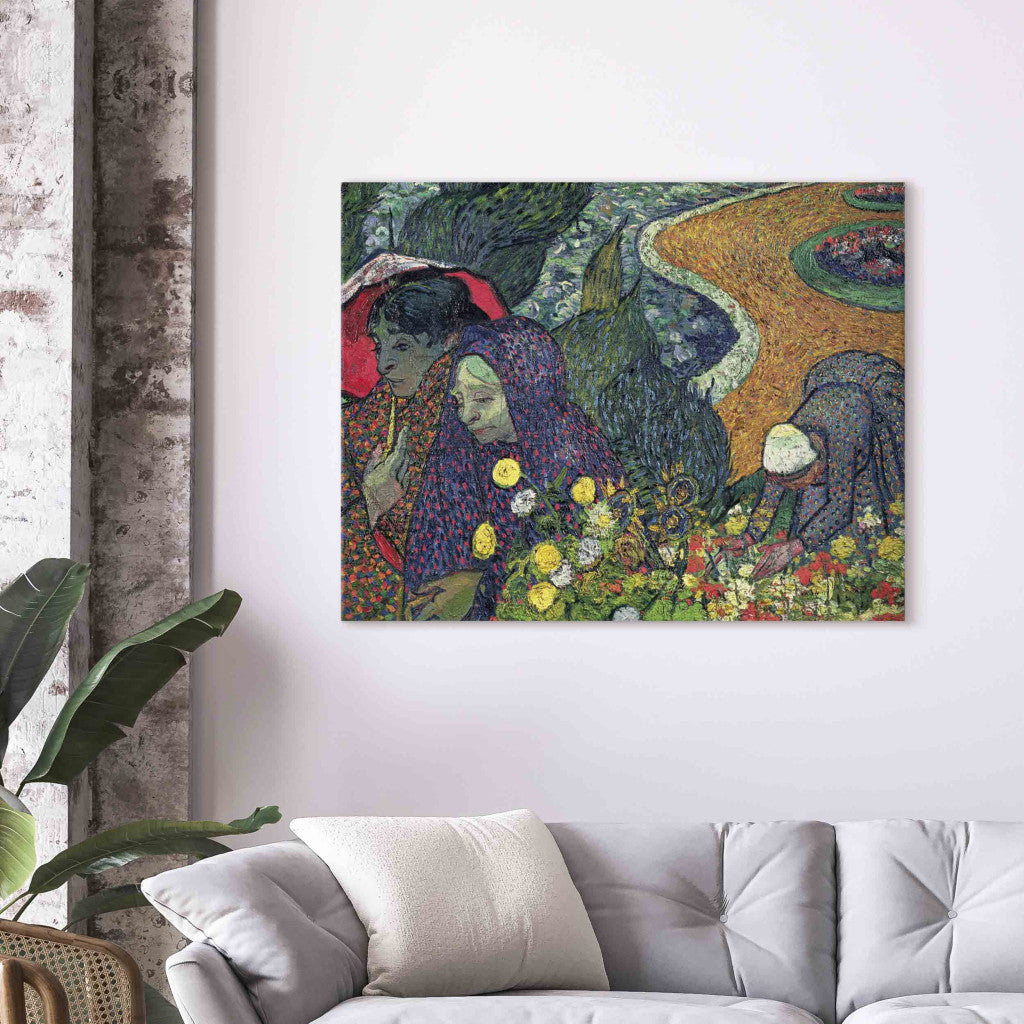 Gleznas reprodukcija - Vincent van Gogh - Ladies of Arles (Memories of the Garden at Etten)