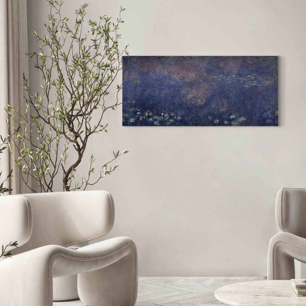 Gleznas reprodukcija - Claude Monet - Waterlilies: Two Weeping Willows, centre left section