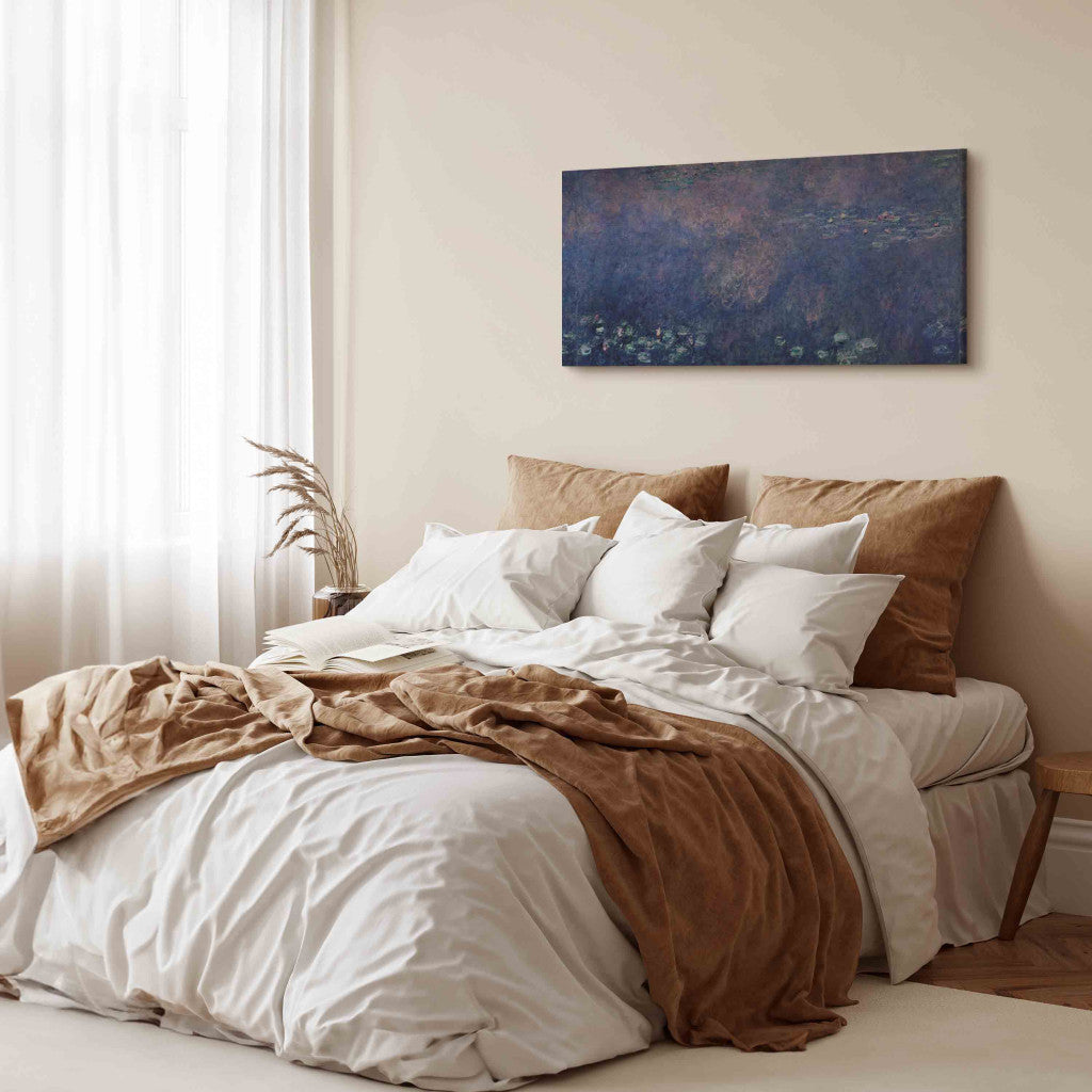 Gleznas reprodukcija - Claude Monet - Waterlilies: Two Weeping Willows, centre left section