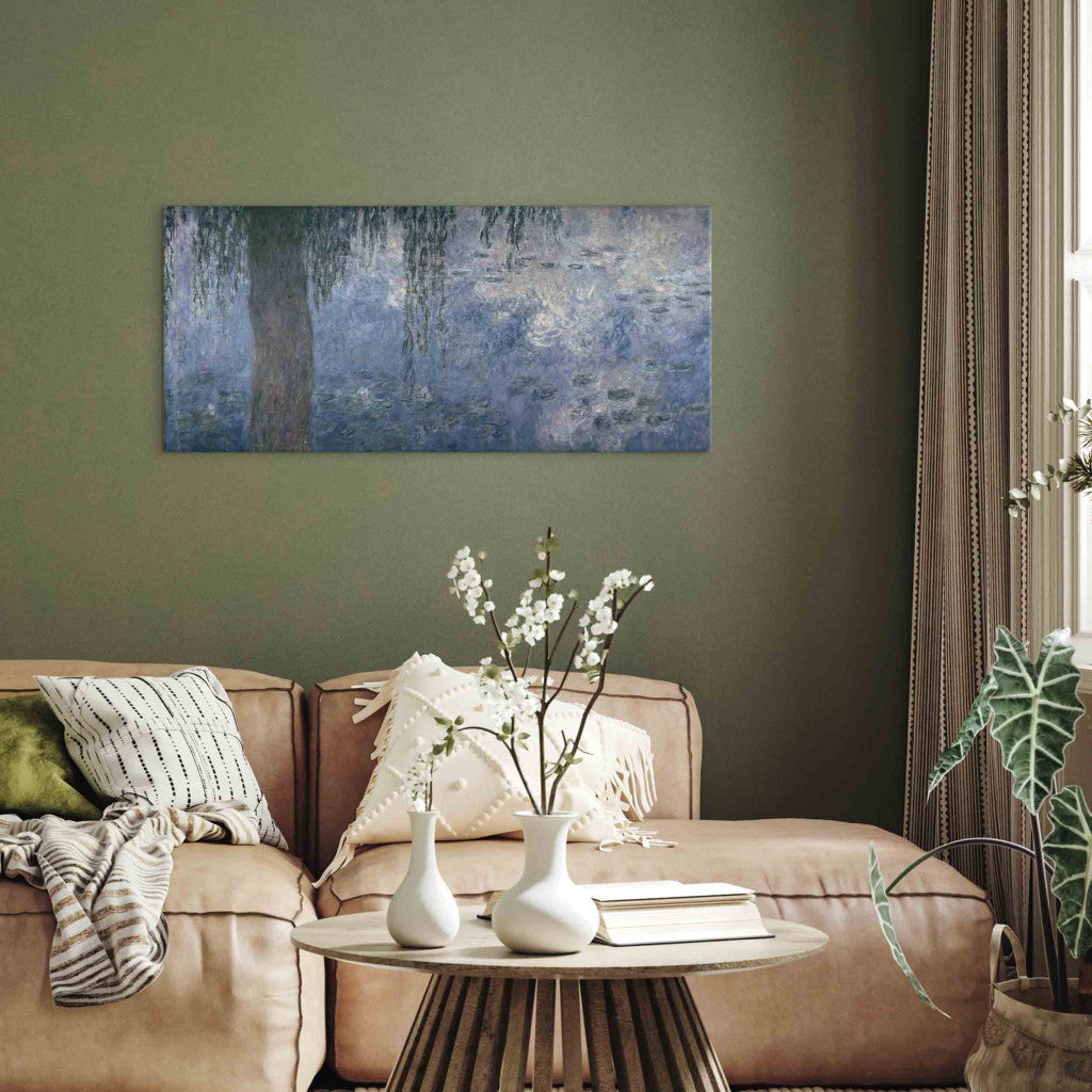 Gleznas reprodukcija - Claude Monet - Waterlilies: Morning with Weeping Willows