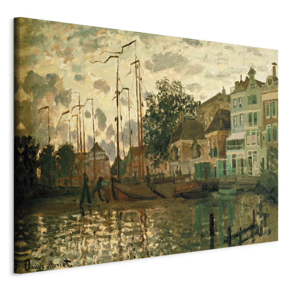 Gleznas reprodukcija - Claude Monet - Le dam a Zaandam, le soir