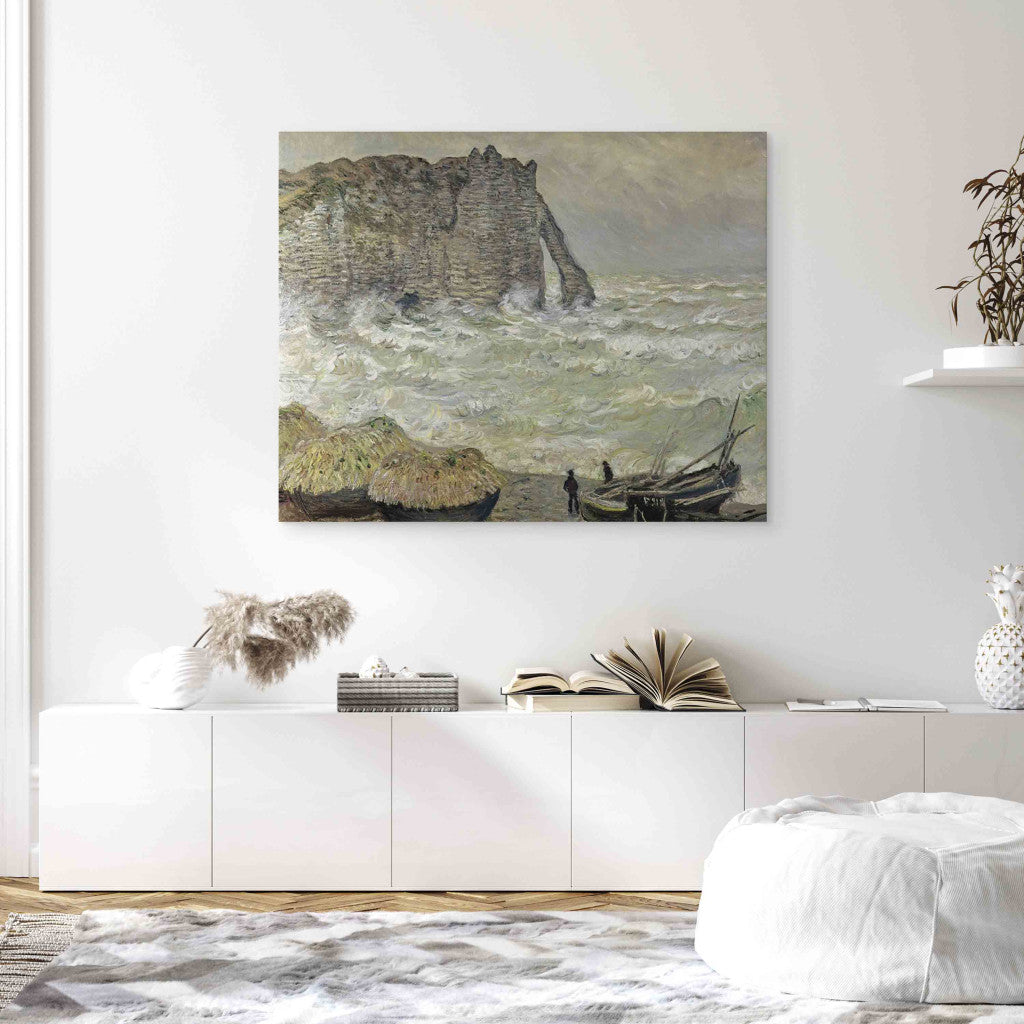 Gleznas reprodukcija - Claude Monet - Rough Sea at Etretat (2. versija)
