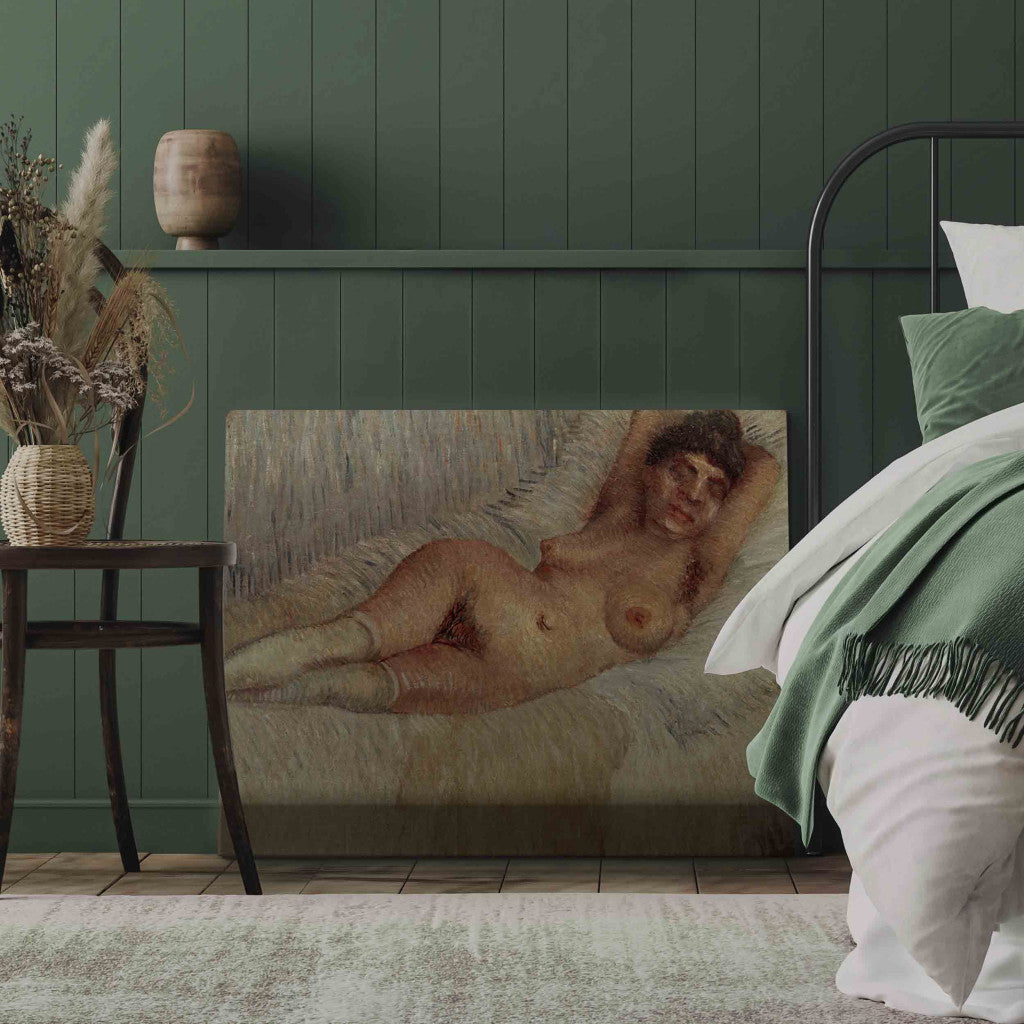 Gleznas reprodukcija - Vincent van Gogh - Female nude on a bed