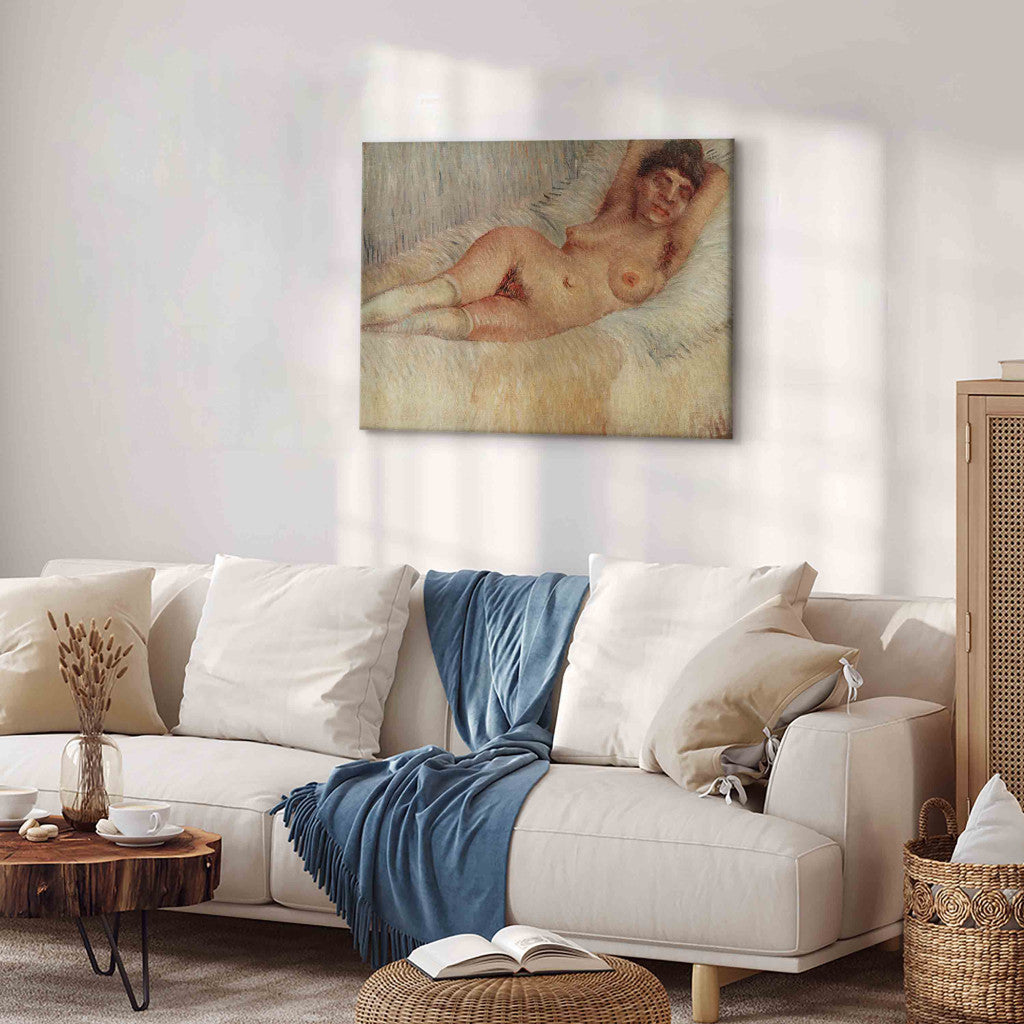 Gleznas reprodukcija - Vincent van Gogh - Female nude on a bed