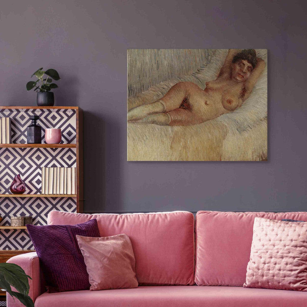 Gleznas reprodukcija - Vincent van Gogh - Female nude on a bed