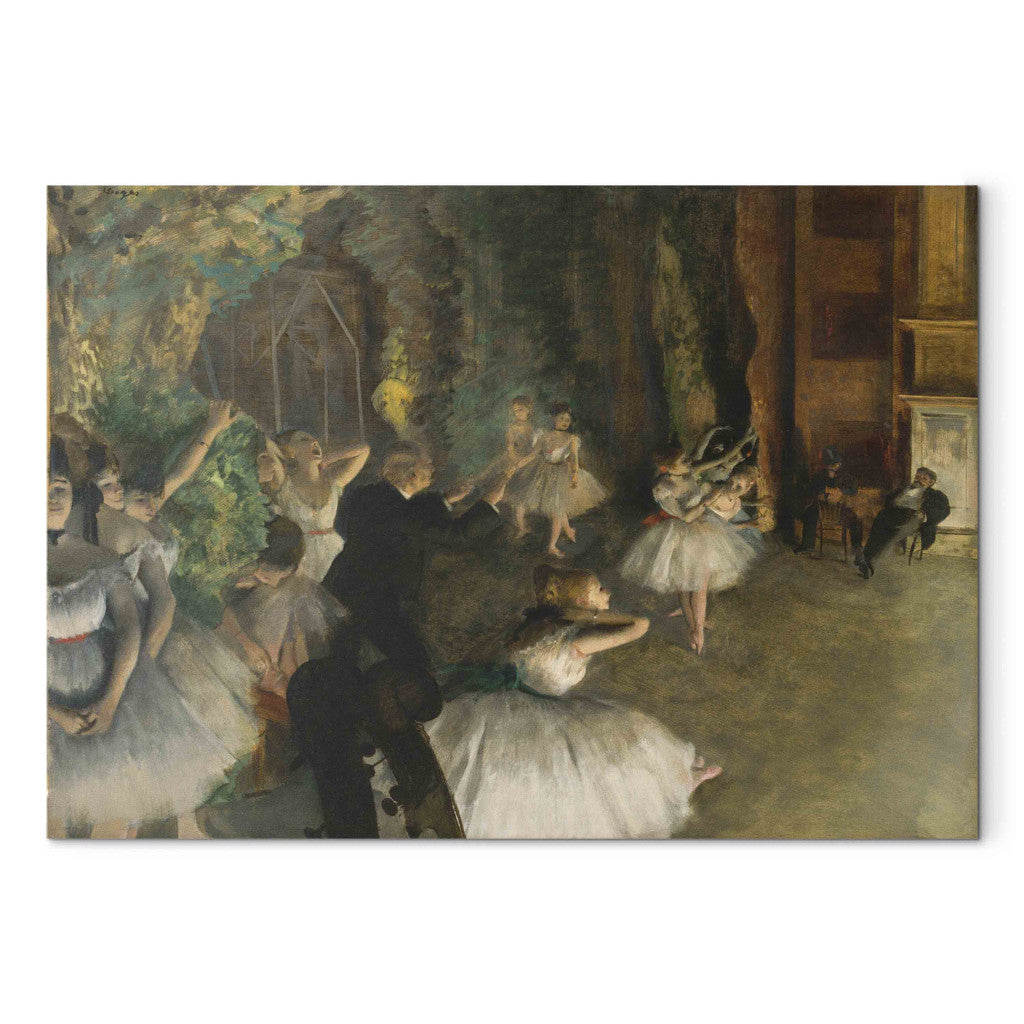 Gleznas reprodukcija - Edgar Degas - The Rehearsal of the Ballet on Stage