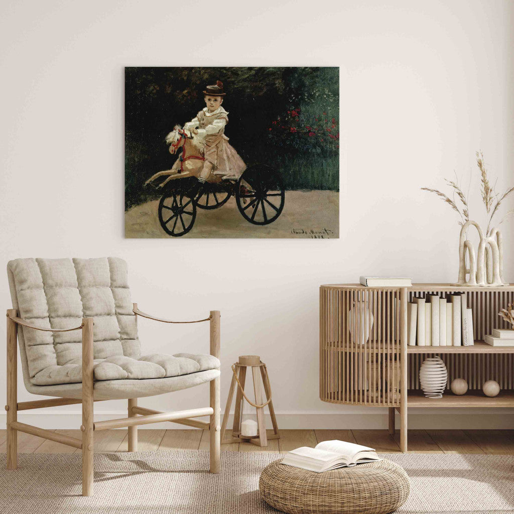 Gleznas reprodukcija - Claude Monet - Jean Monet on his Hobby Horse