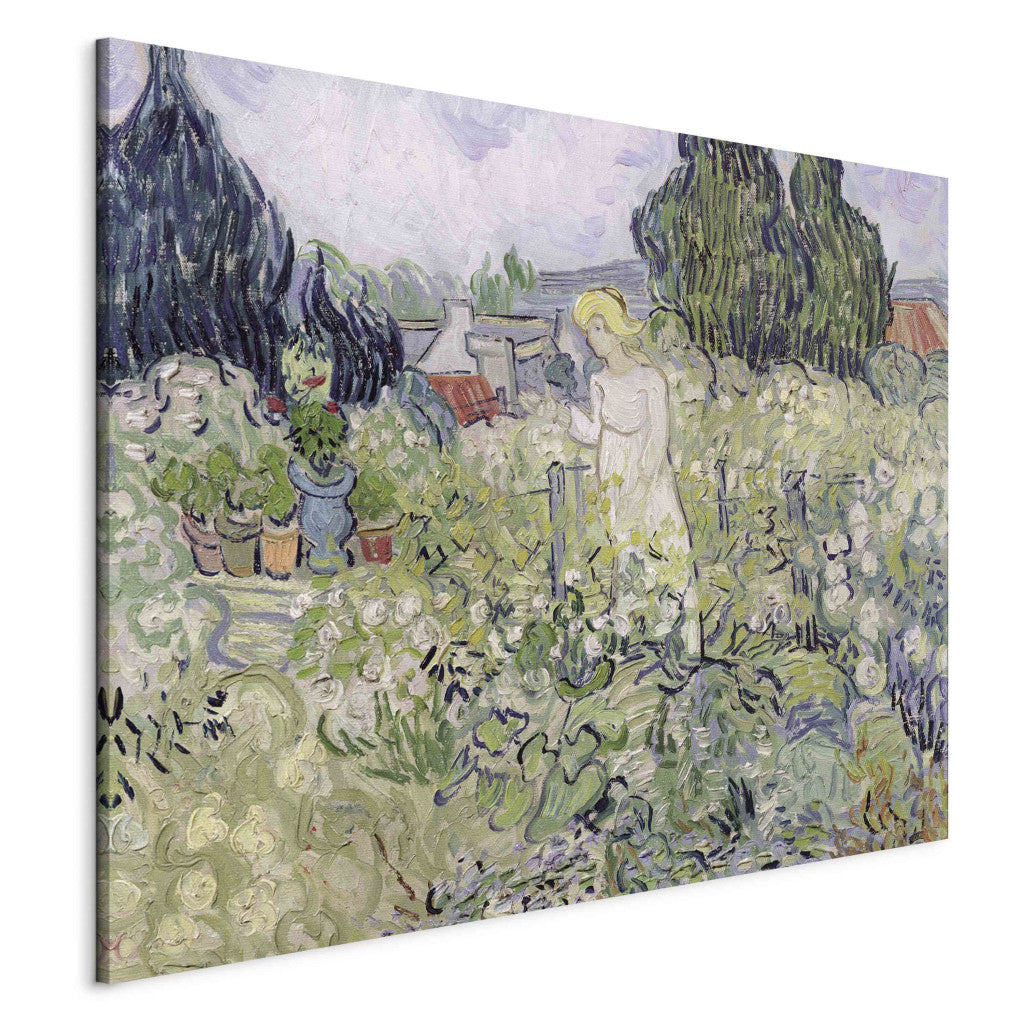 Gleznas reprodukcija - Vincent van Gogh - Mademoiselle Gachet in her garden at Auvers -sur -Oise