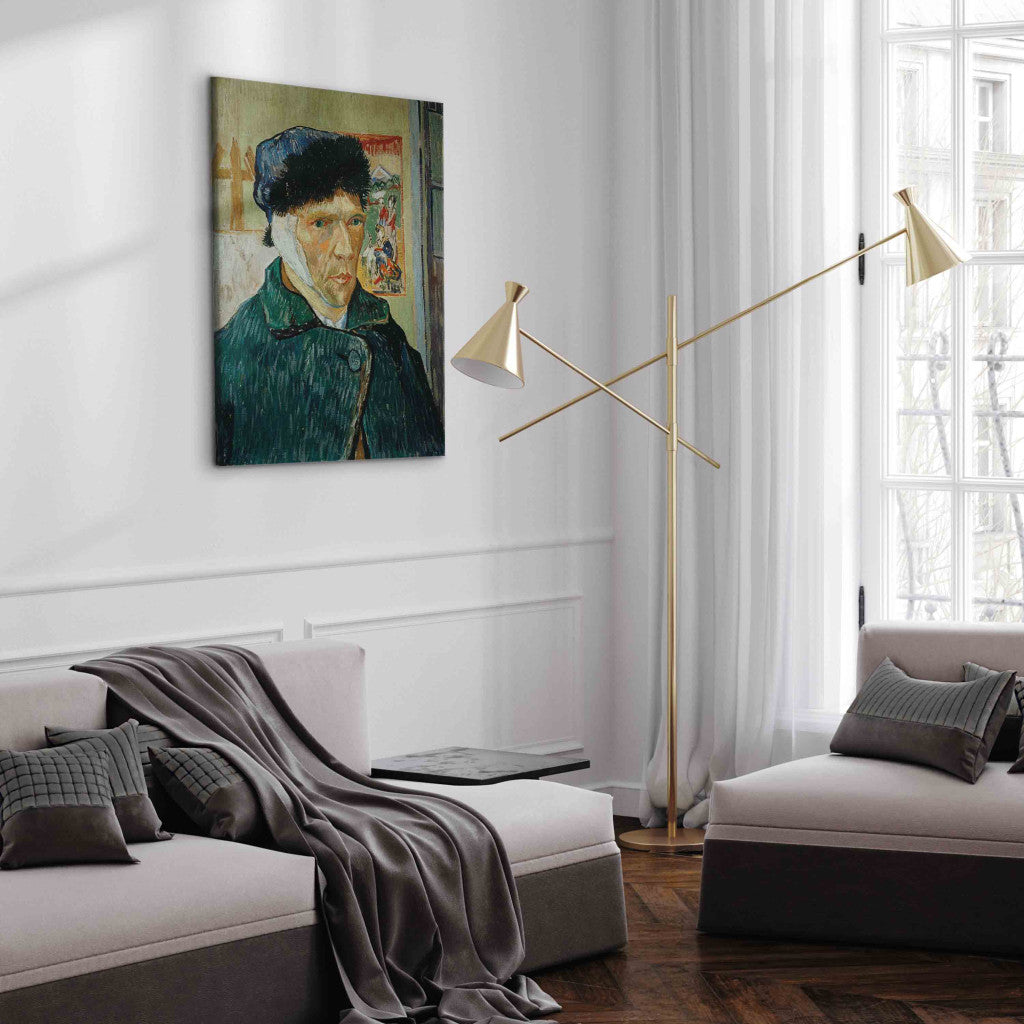 Gleznas reprodukcija - Vincent van Gogh - Selfportrait with bandaged ear