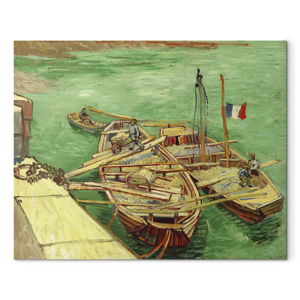 Gleznas reprodukcija - Vincent van Gogh - Barges on the River Rhone