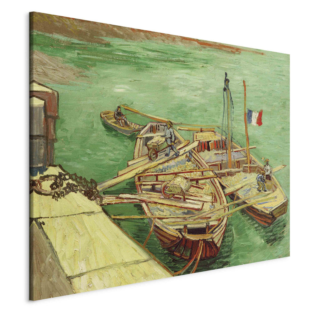 Gleznas reprodukcija - Vincent van Gogh - Barges on the River Rhone