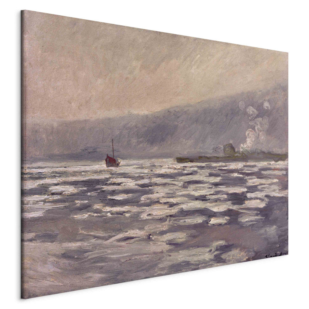 Gleznas reprodukcija - Claude Monet - C.Monet, Les Glaa§ons, ecluse de Port -V.