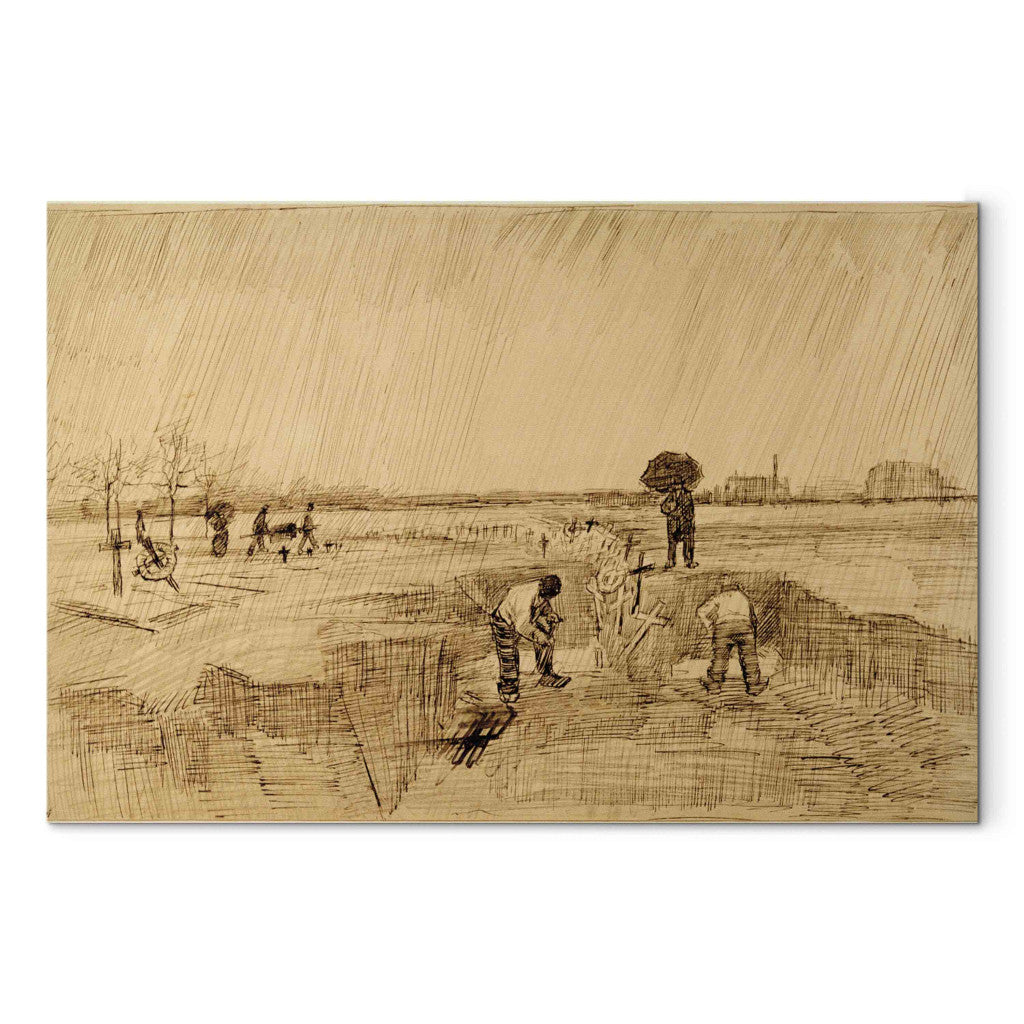 Gleznas reprodukcija - Vincent van Gogh - Cemetery in the Rain