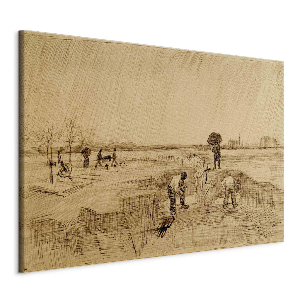 Gleznas reprodukcija - Vincent van Gogh - Cemetery in the Rain