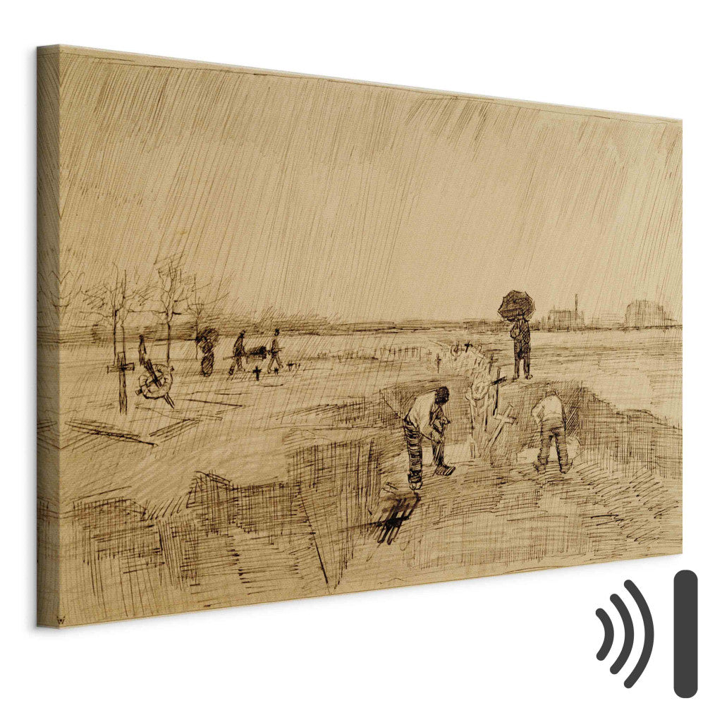 Gleznas reprodukcija - Vincent van Gogh - Cemetery in the Rain