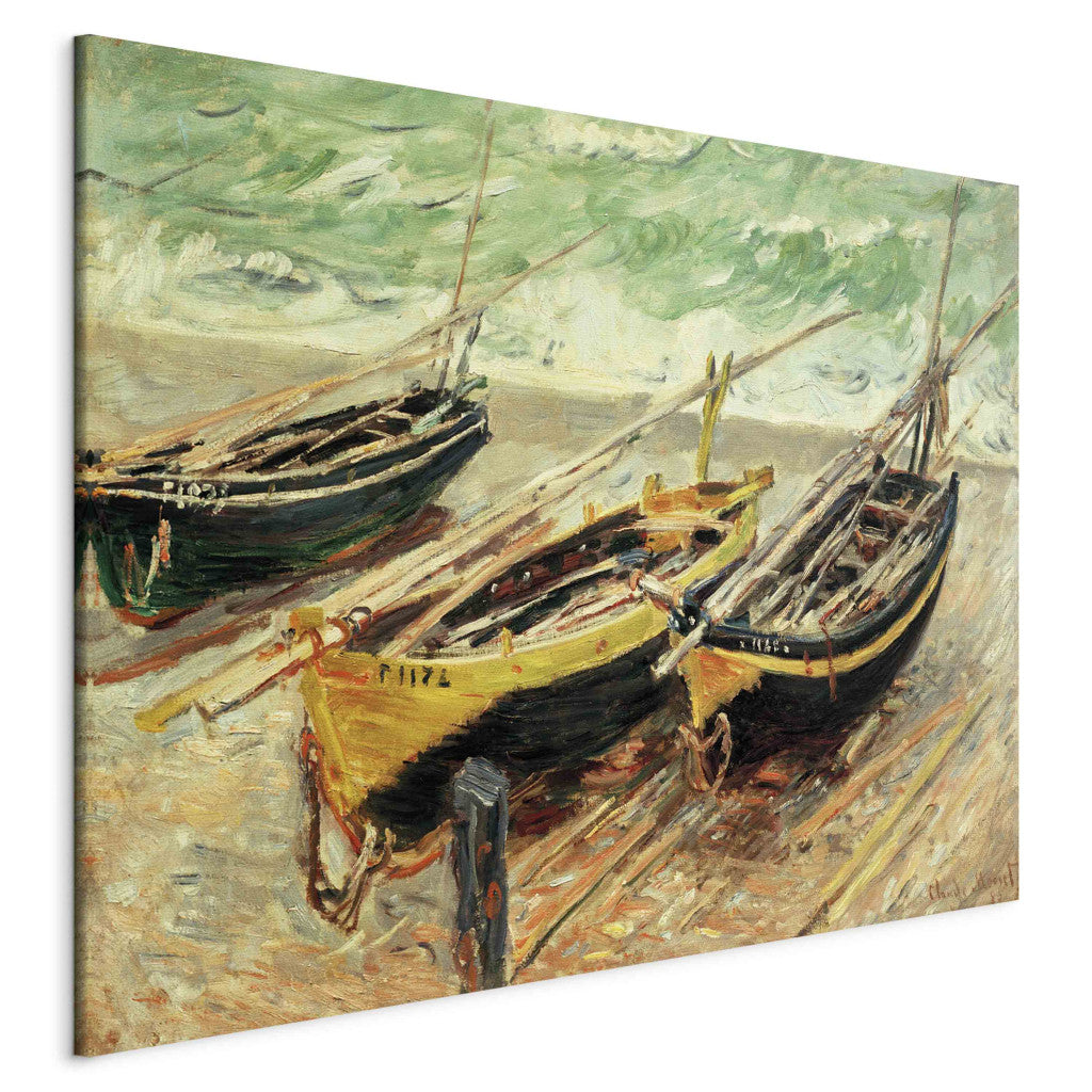 Gleznas reprodukcija - Claude Monet - Trois bateaux de peche (Three fishing boats)