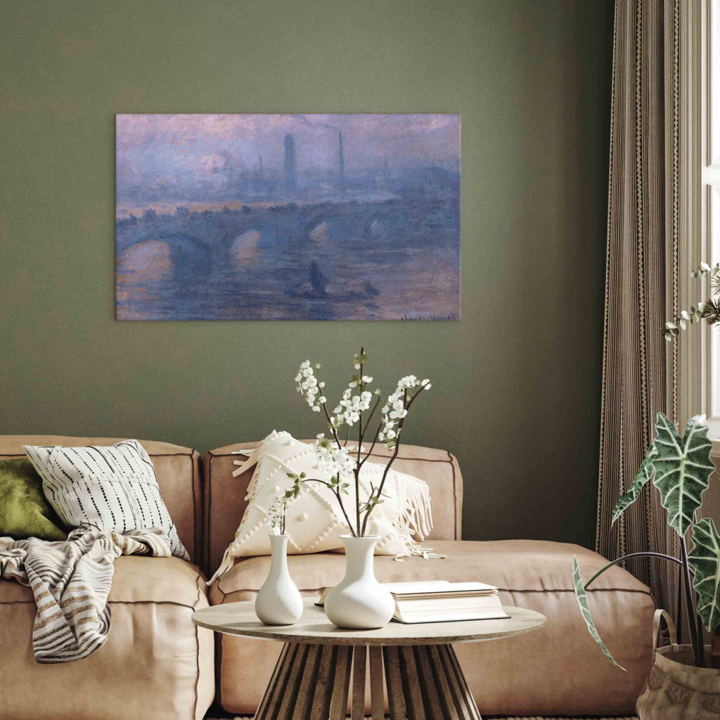 Gleznas reprodukcija - Claude Monet - Waterloo Bridge, Matin brumeux