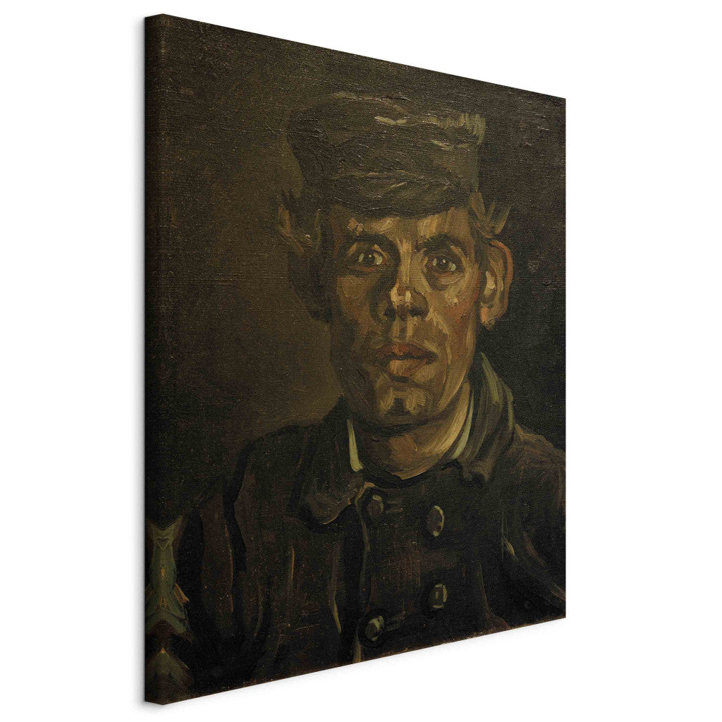 Gleznas reprodukcija - Vincent van Gogh - Portrait of a Young peasant in a Peaked Cap