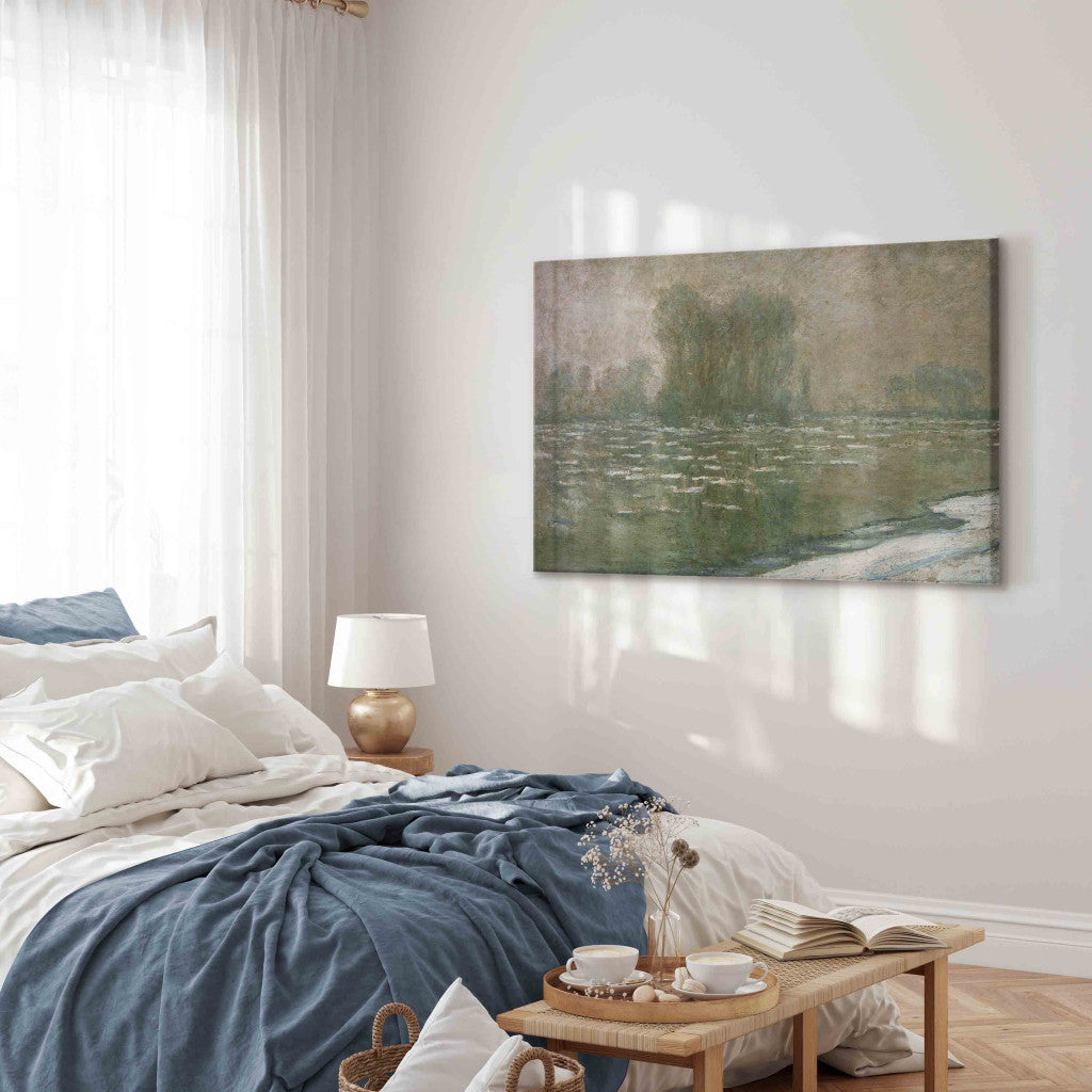 Gleznas reprodukcija - Claude Monet - Matin brumeux, deba¢cle