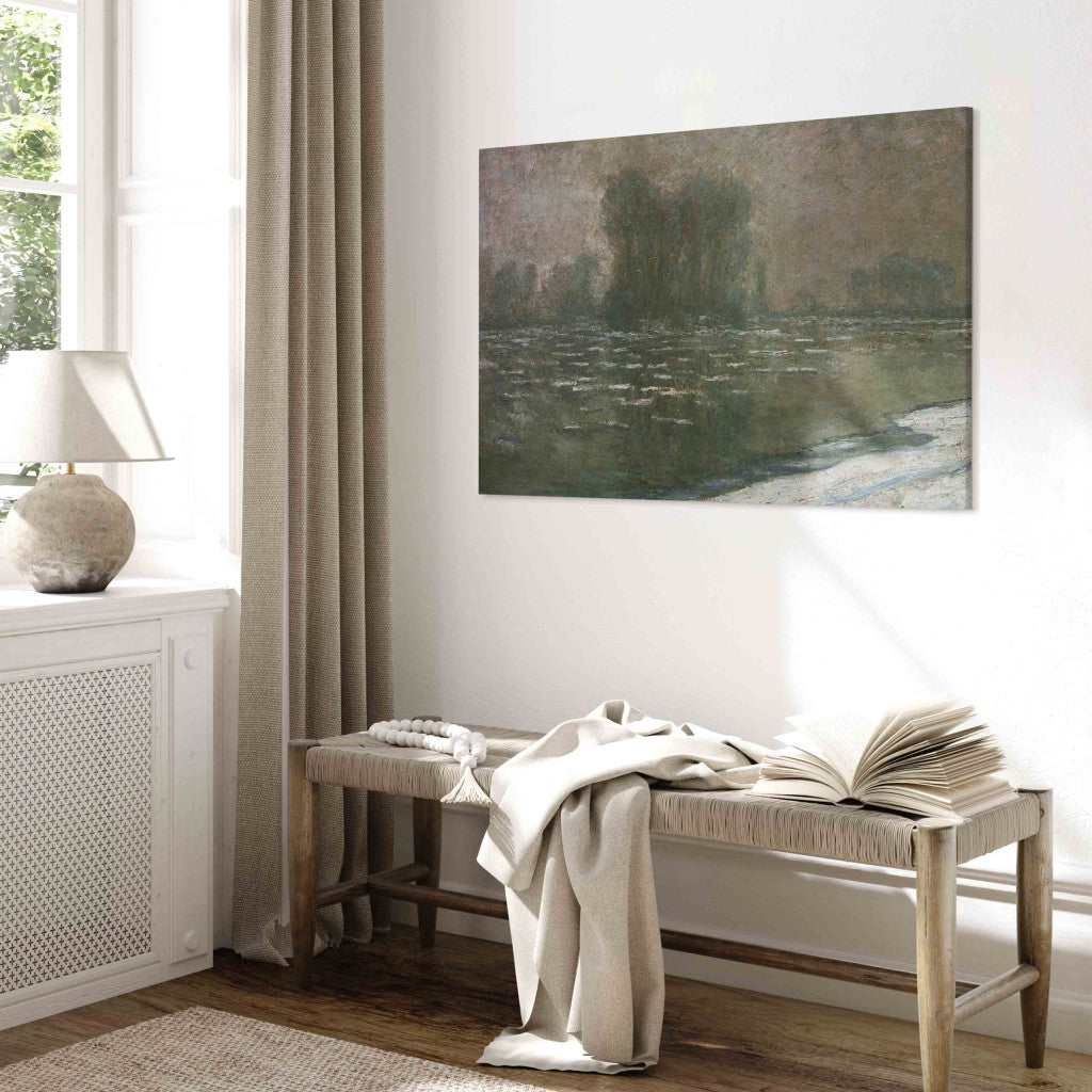 Gleznas reprodukcija - Claude Monet - Matin brumeux, deba¢cle