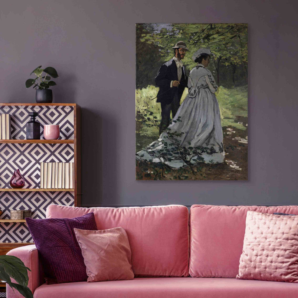 Gleznas reprodukcija - Claude Monet - The Promenaders, or Bazille and Camille