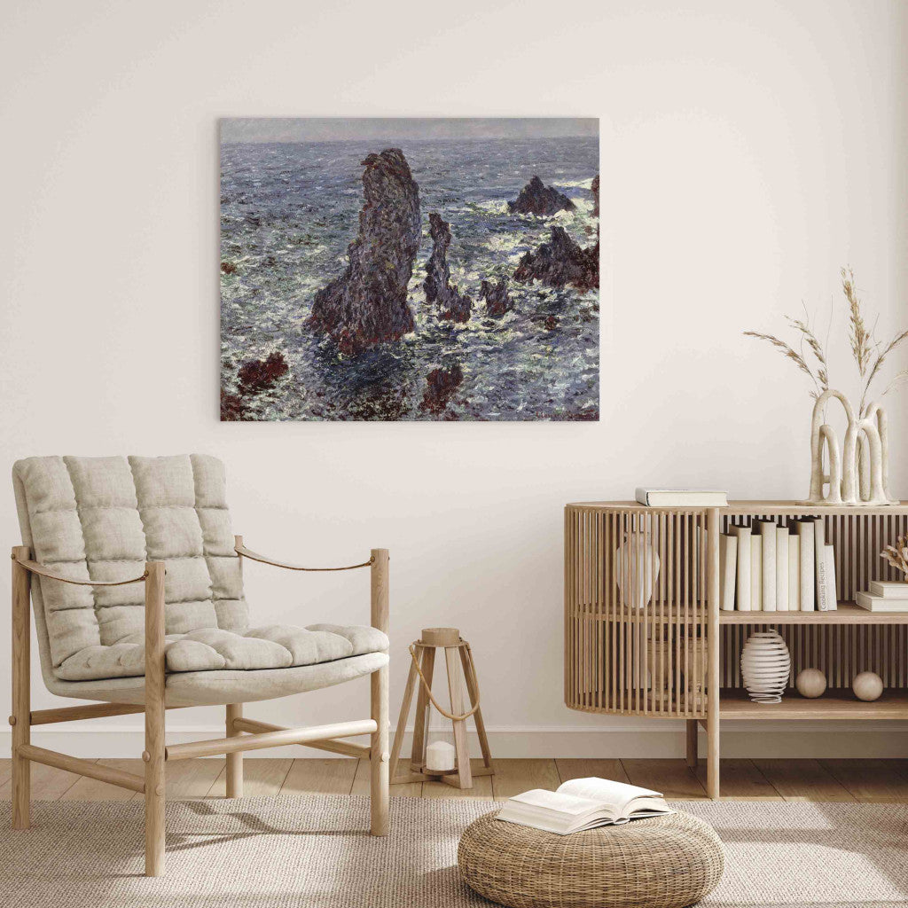 Gleznas reprodukcija - Claude Monet - The Rocks at Belle Ile