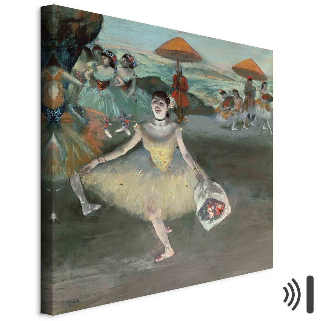 Gleznas reprodukcija - Edgar Degas - Dancer with bouquet, curtseying