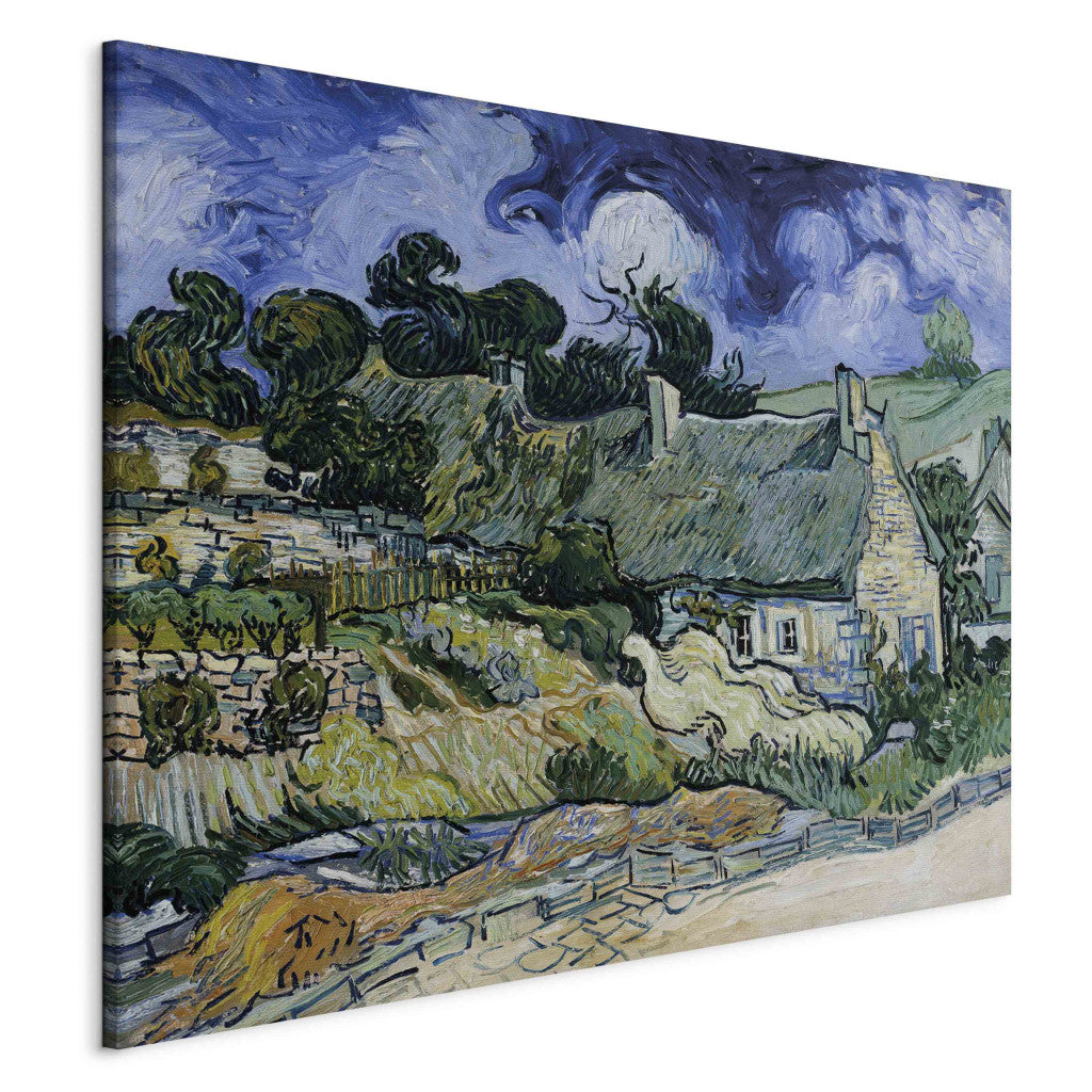 Gleznas reprodukcija - Vincent van Gogh - Strawdecked houses in Cordeville, Auverssur -Oise