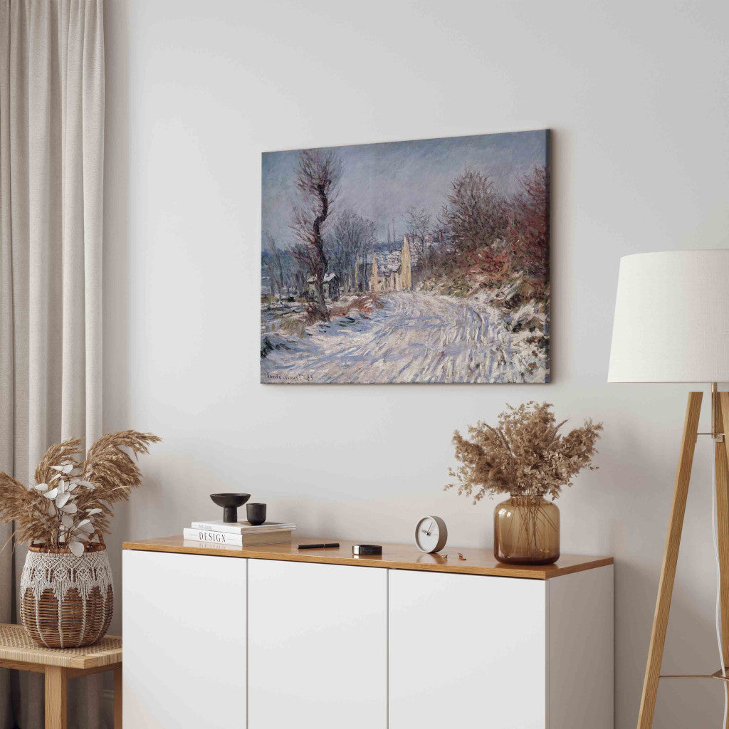 Gleznas reprodukcija - Claude Monet - The Road to Giverny, Winter