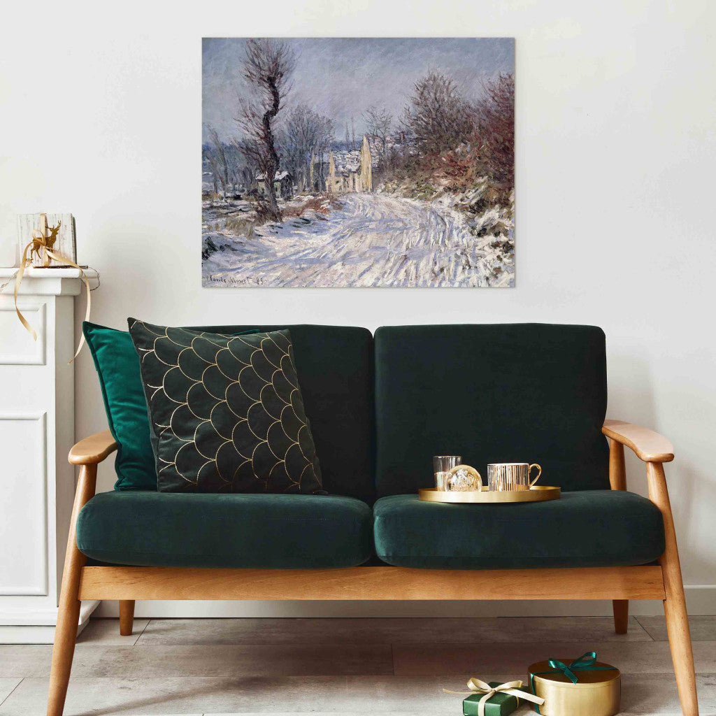 Gleznas reprodukcija - Claude Monet - The Road to Giverny, Winter