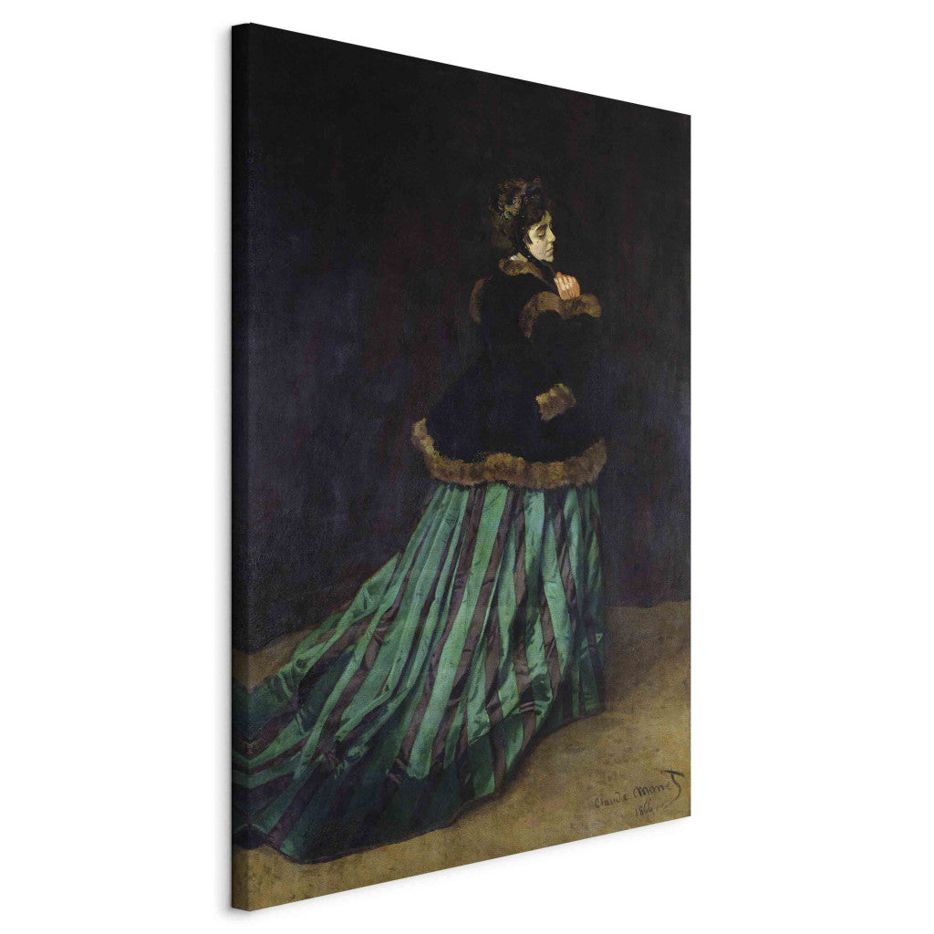 Gleznas reprodukcija - Claude Monet - Camille, or The Woman in the Green Dress